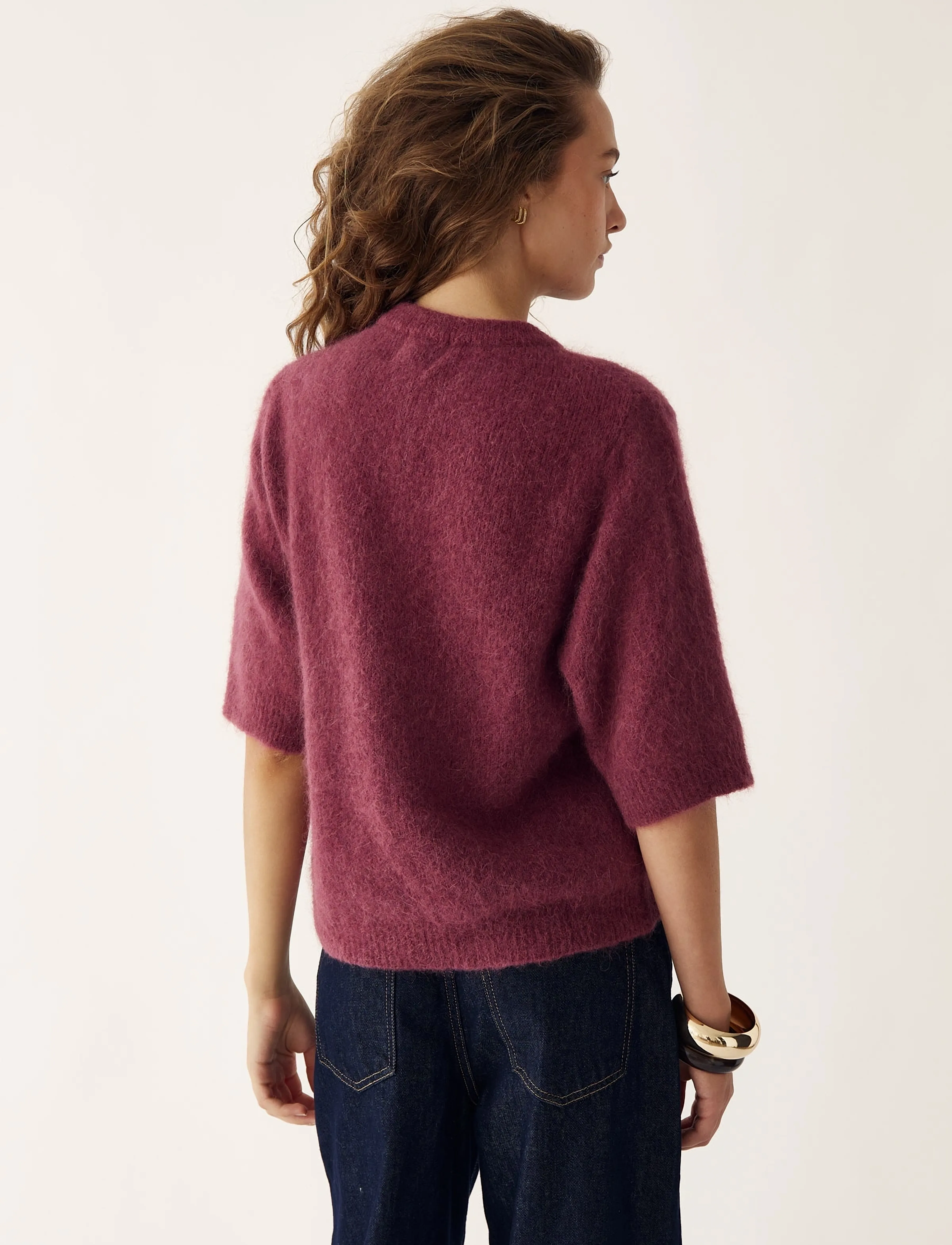 Noella - Kae SS Knit Cardigan - cardigans - rust - 4
