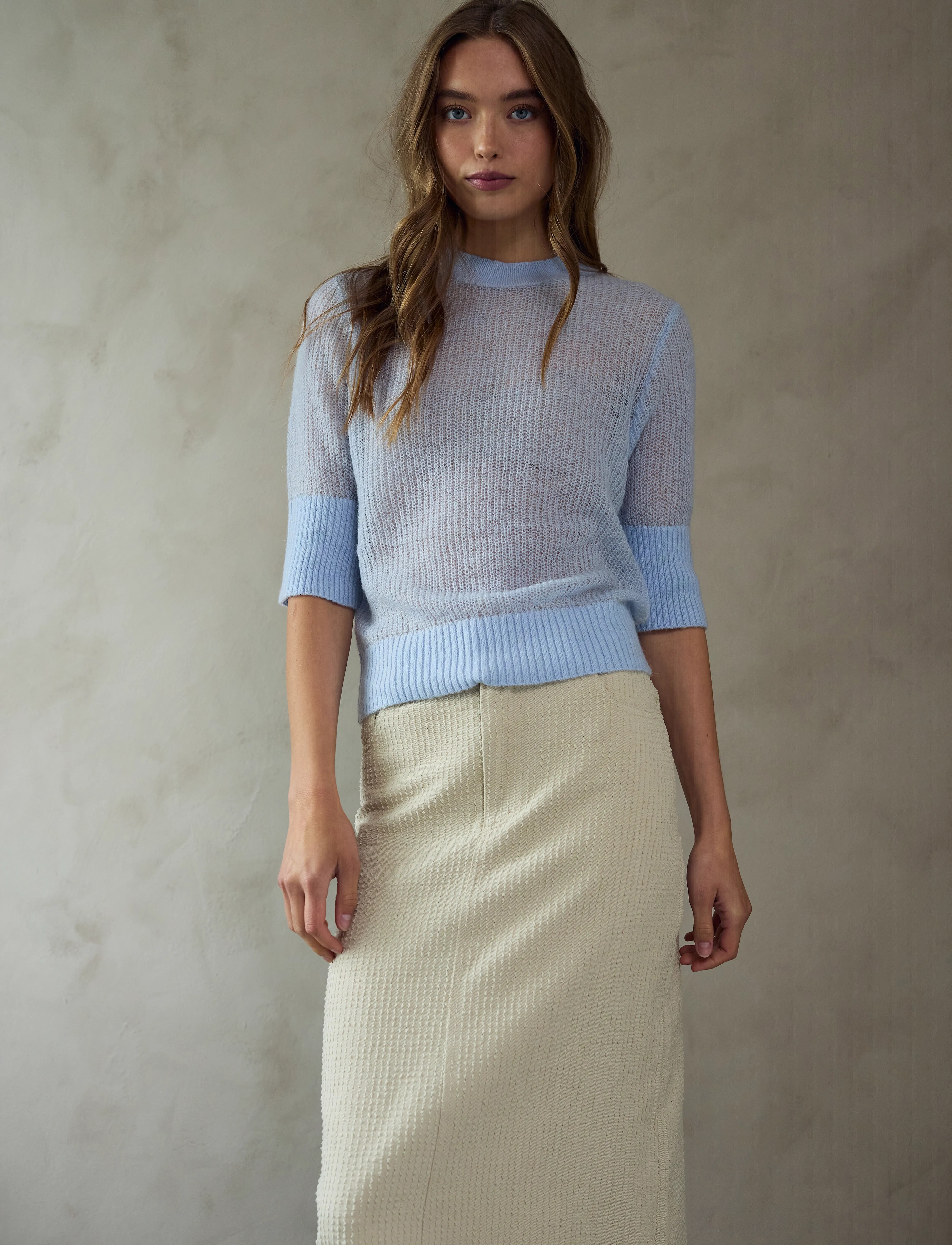 Noella - Kanoa Skirt - denimnederdele - oyster - 3