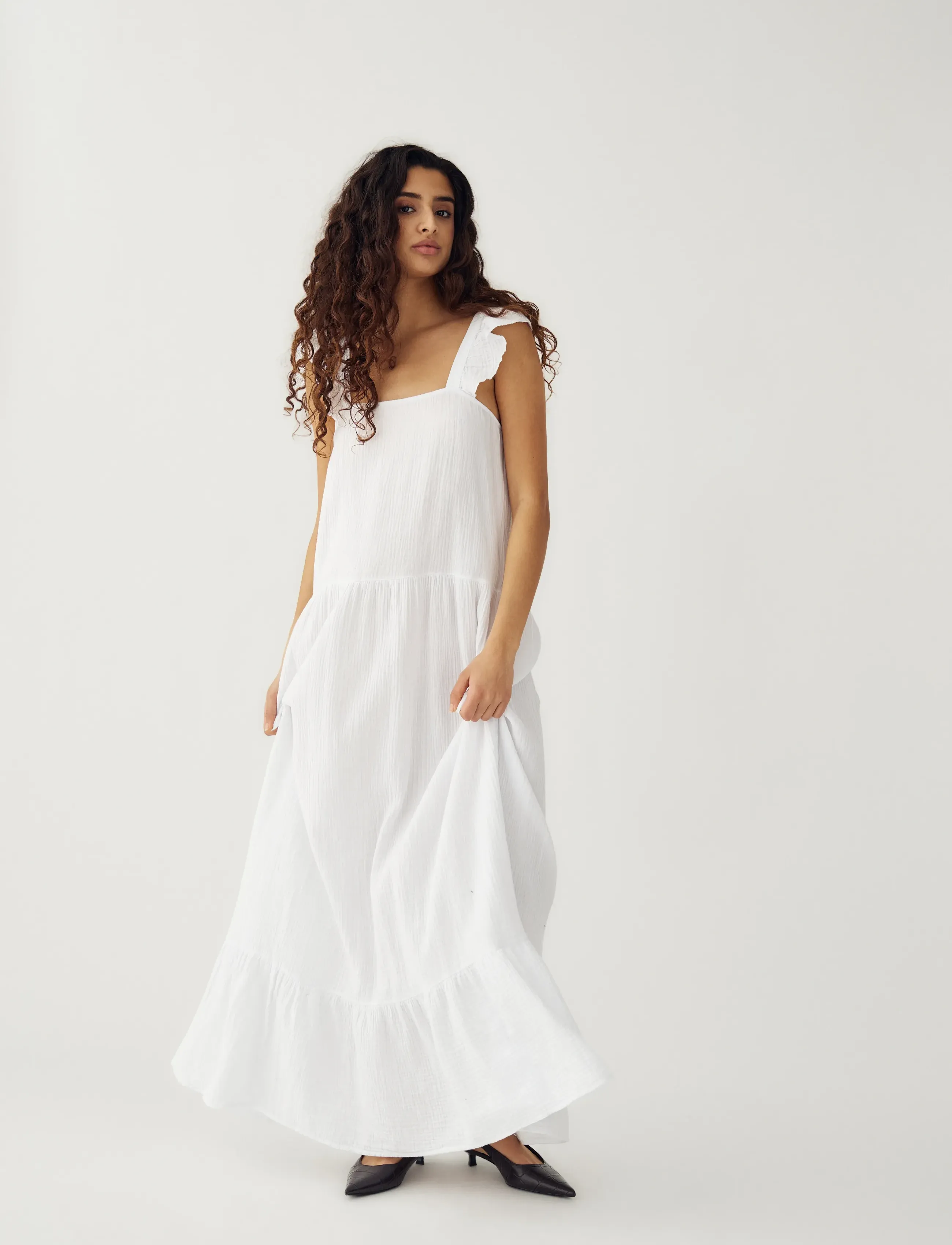 Noella Lina Dress - Sommarklänningar - WHITE / white