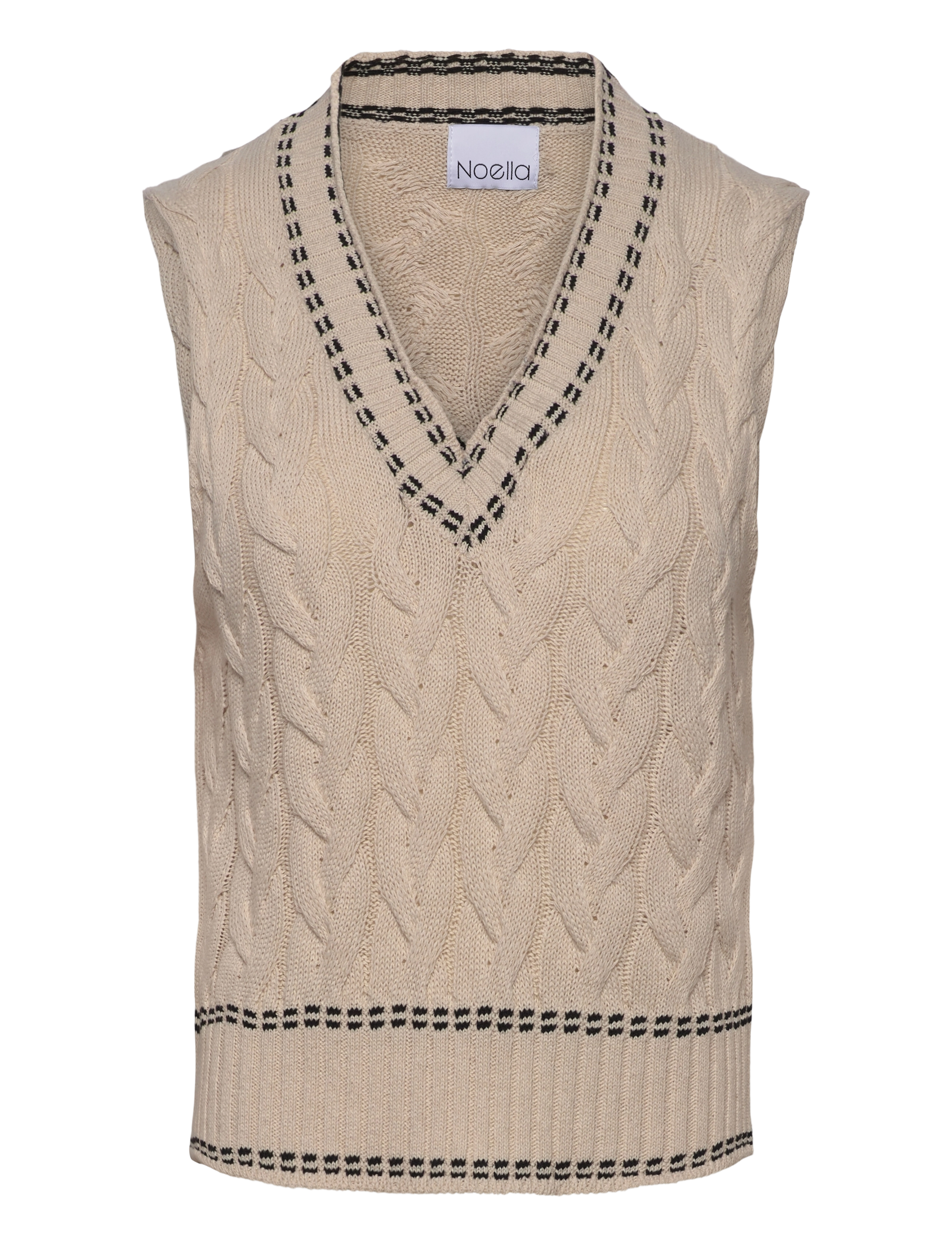 Noella Gio Knit Vest - Tøj - IVORY / beige