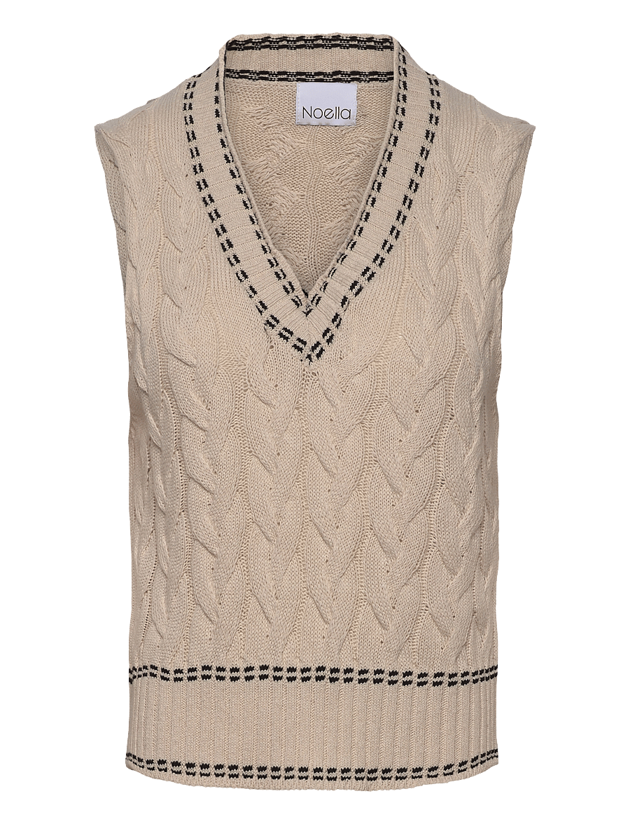 Noella - Gio Knit Vest - stickade västar - ivory - 1