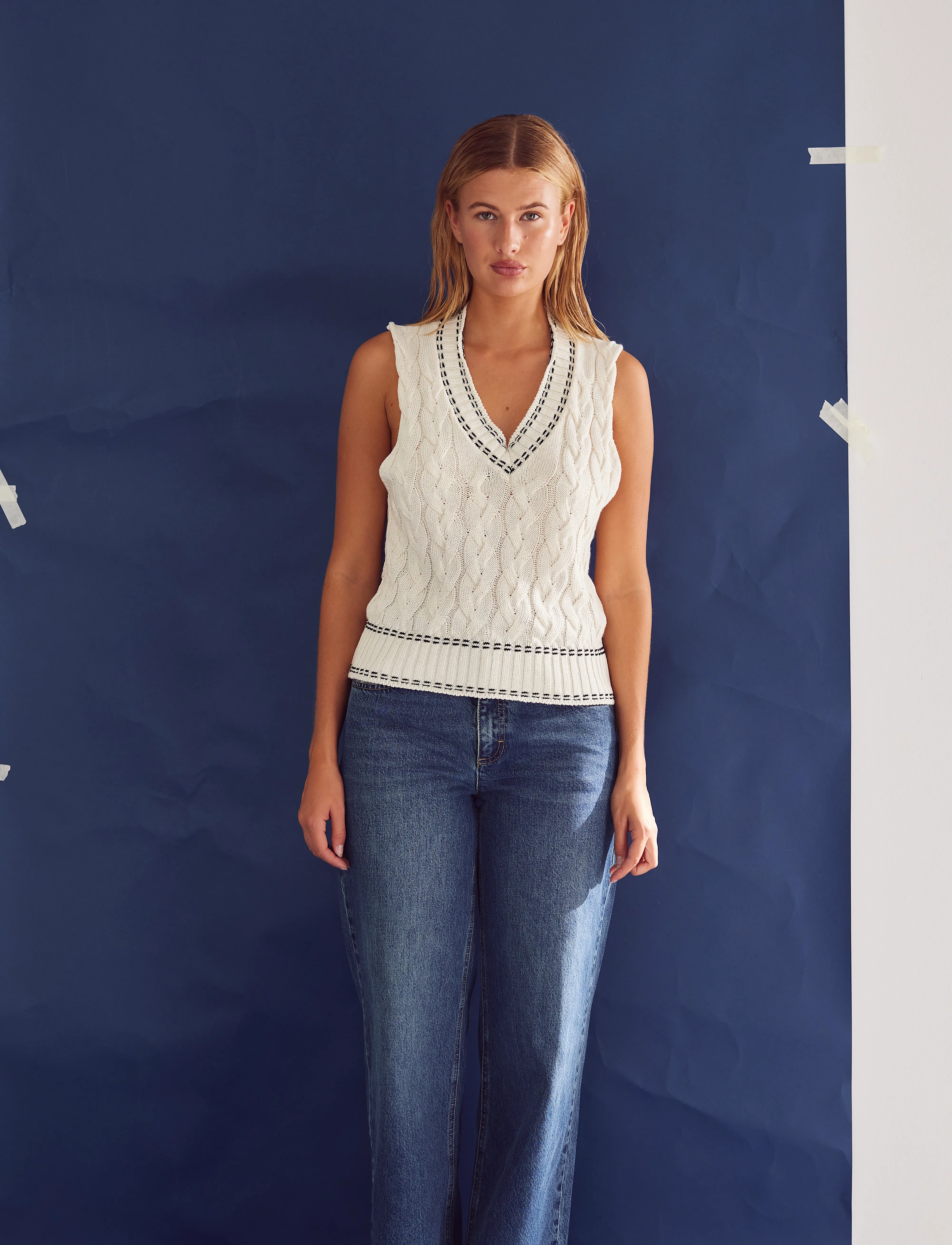 Noella Gio Knit Vest, XS/S, Westen, Beige - Knitted Frauen