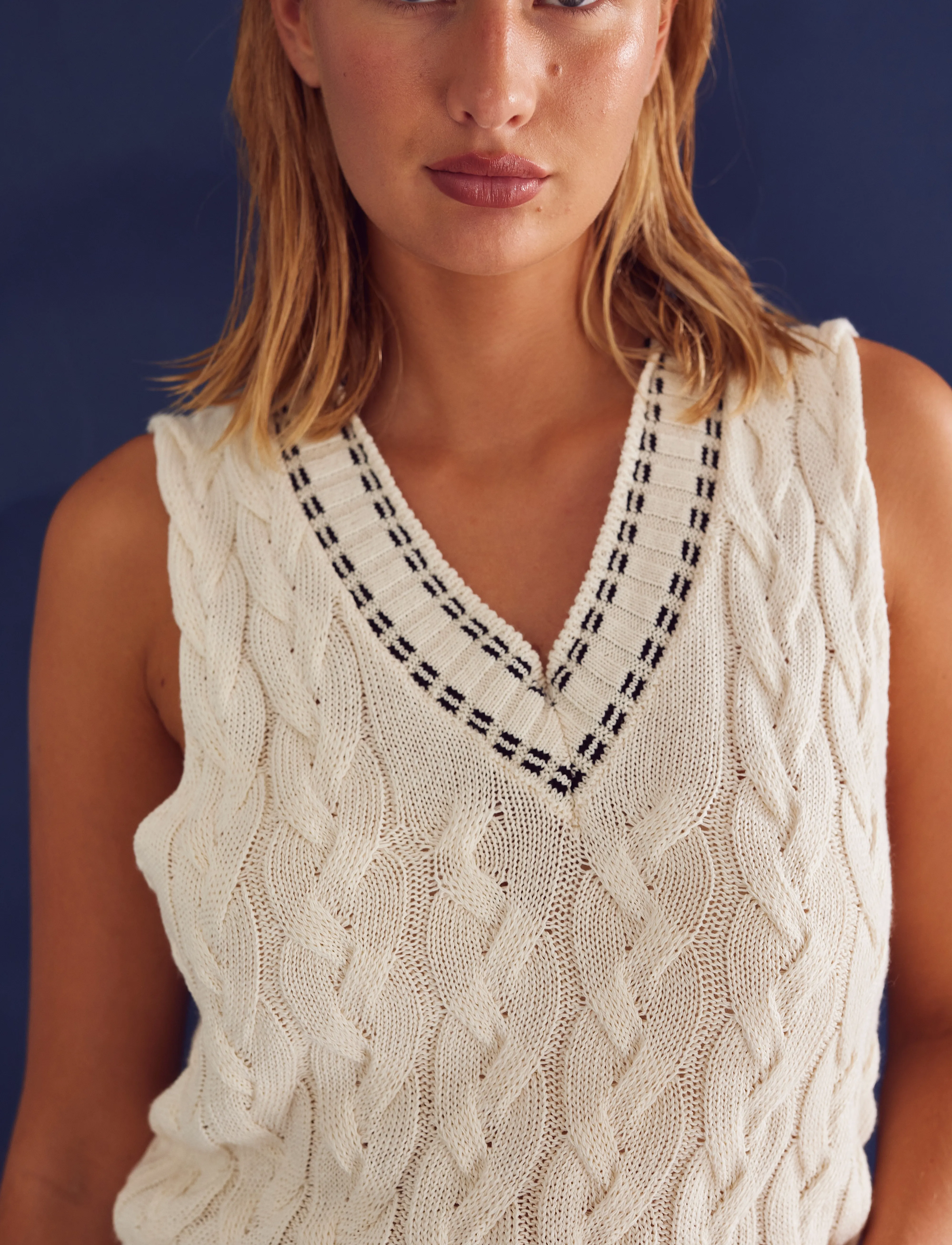 Noella - Gio Knit Vest - kootud vestid - ivory - 4