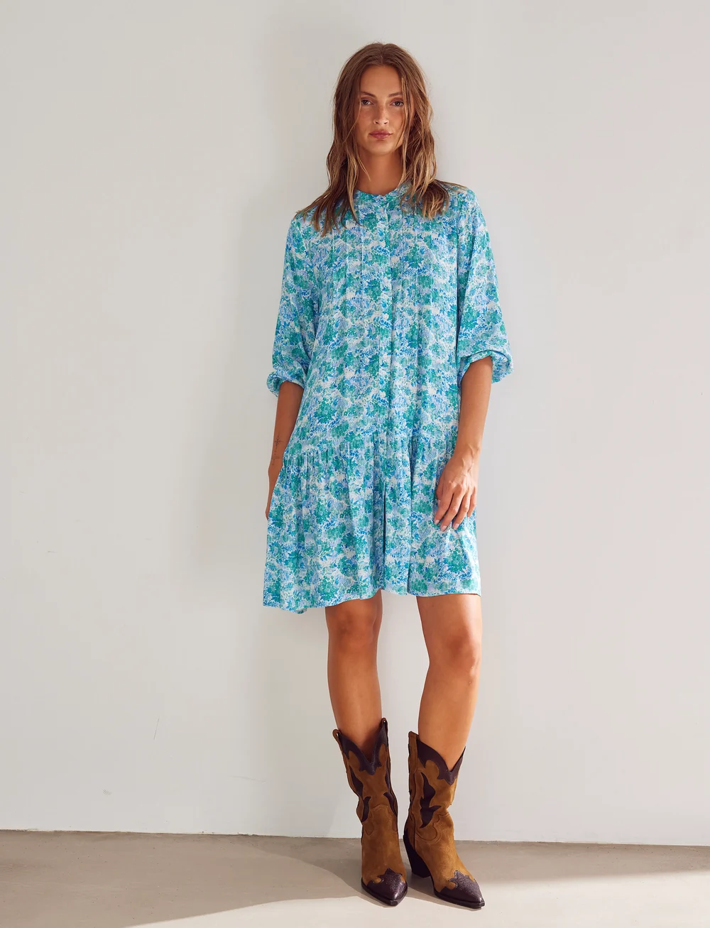 Noella - Imogene Dress - sommarklänningar - cindy blue print - 0