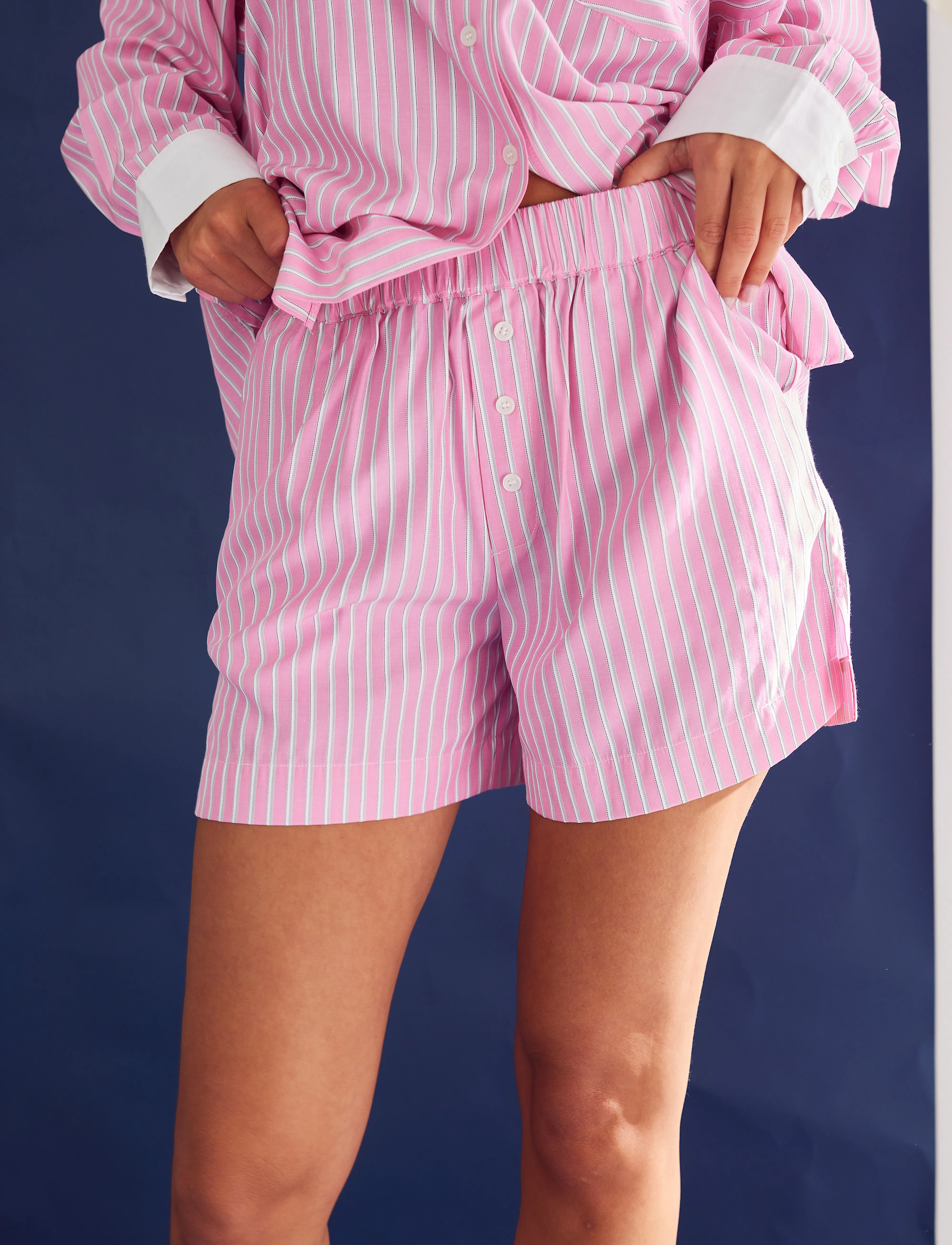Noella - Lea Shorts - casual shorts - carsyn pink stripe - 3
