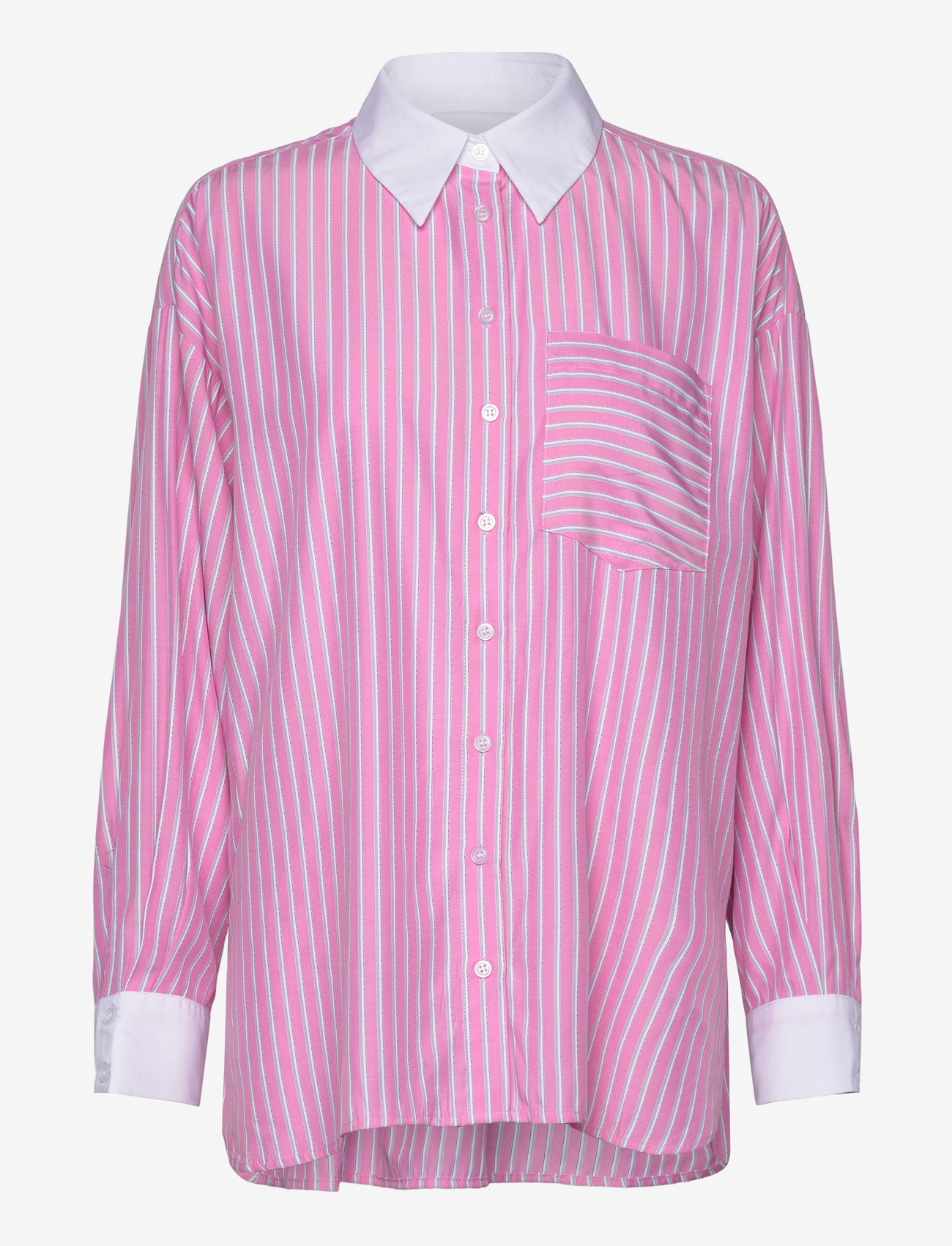 Noella - Lakelynn Shirt - langærmede skjorter - carsyn pink stripe - 1