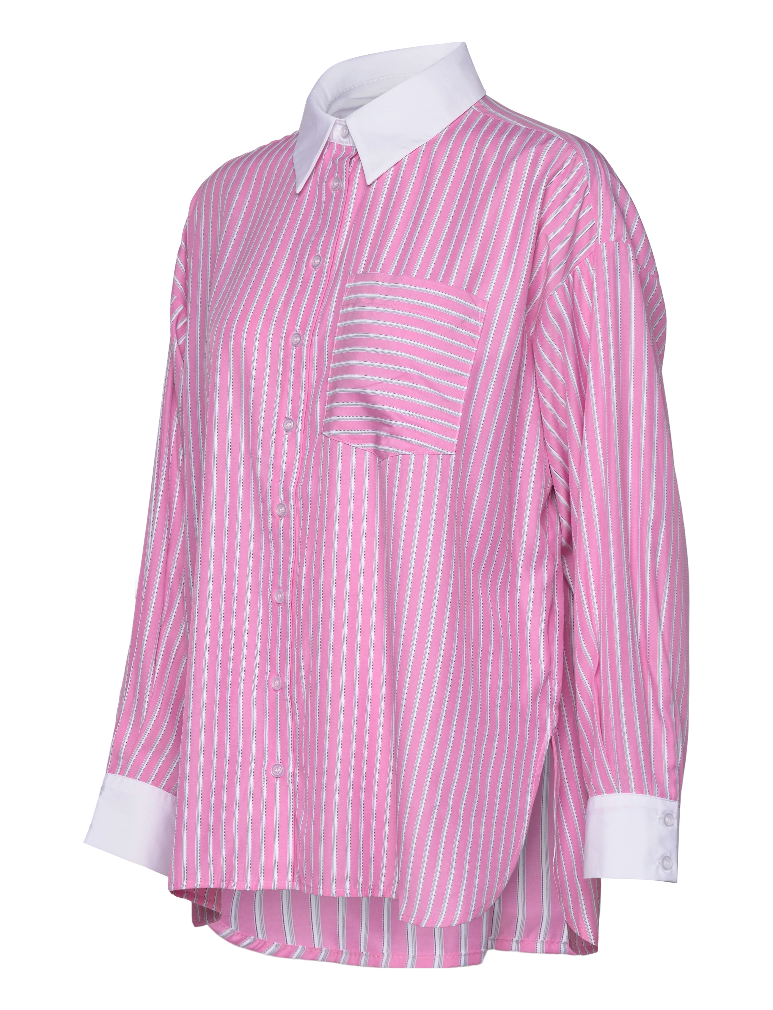 Noella - Lakelynn Shirt - langärmlige hemden - carsyn pink stripe - 4
