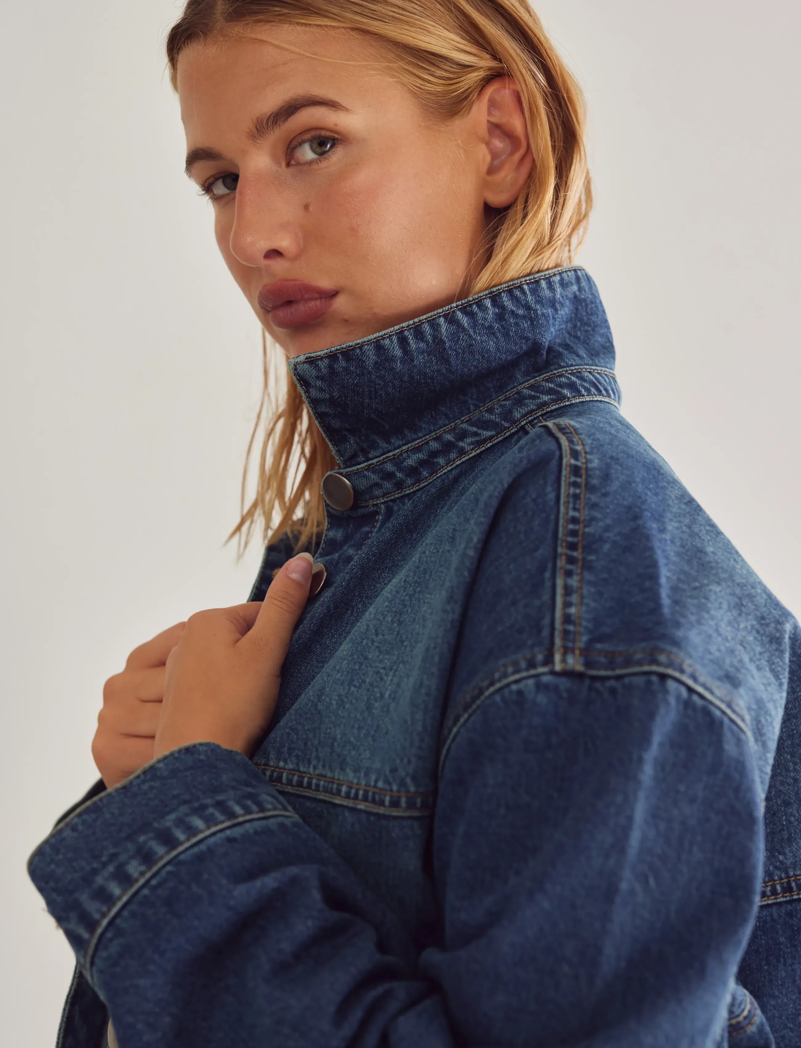 Noella Liz Jacket, Kvinder, Cowboyjakke, Blå, Str: XXL