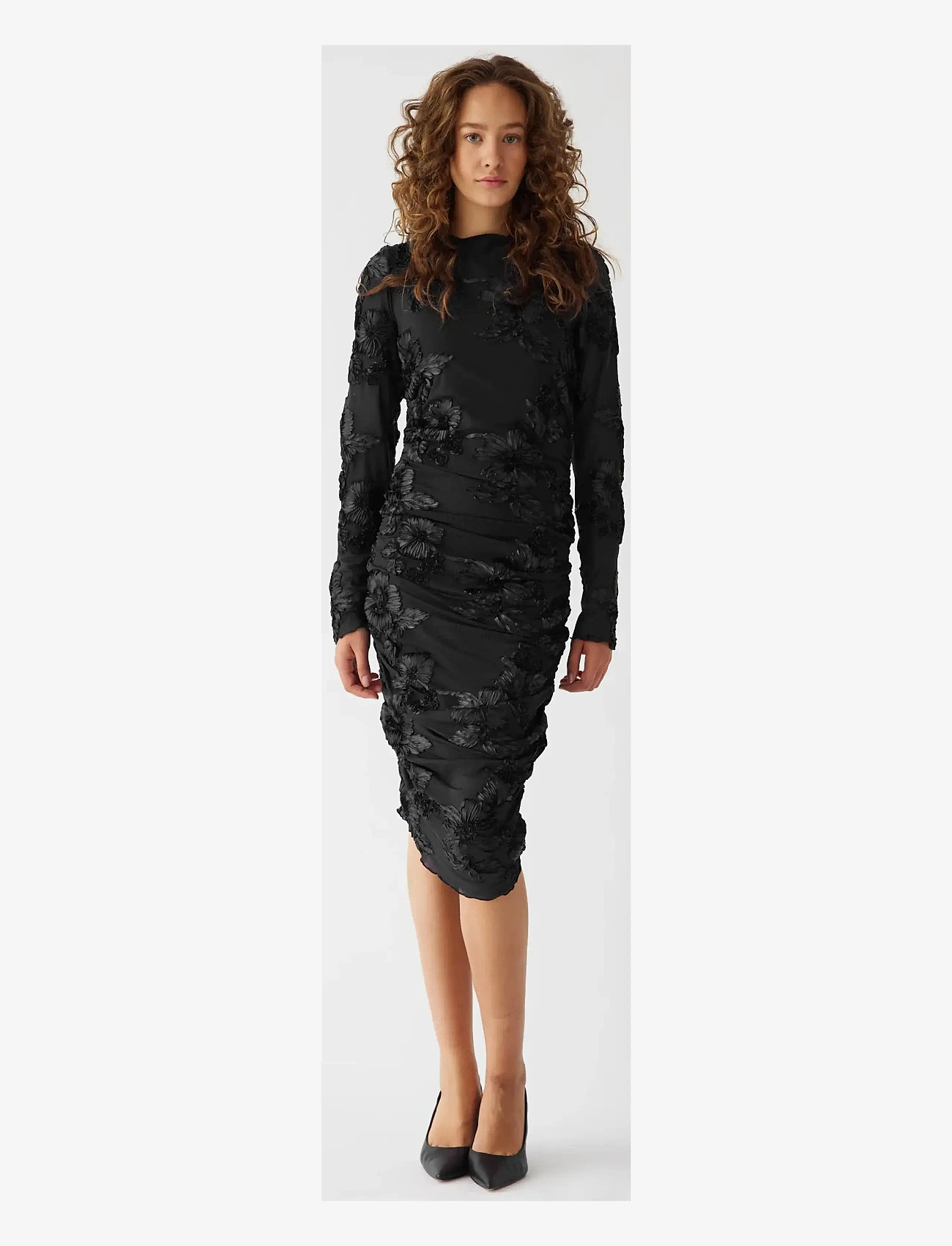 Noella - Lavinia L/S Dress - stramme kjoler - black - 1