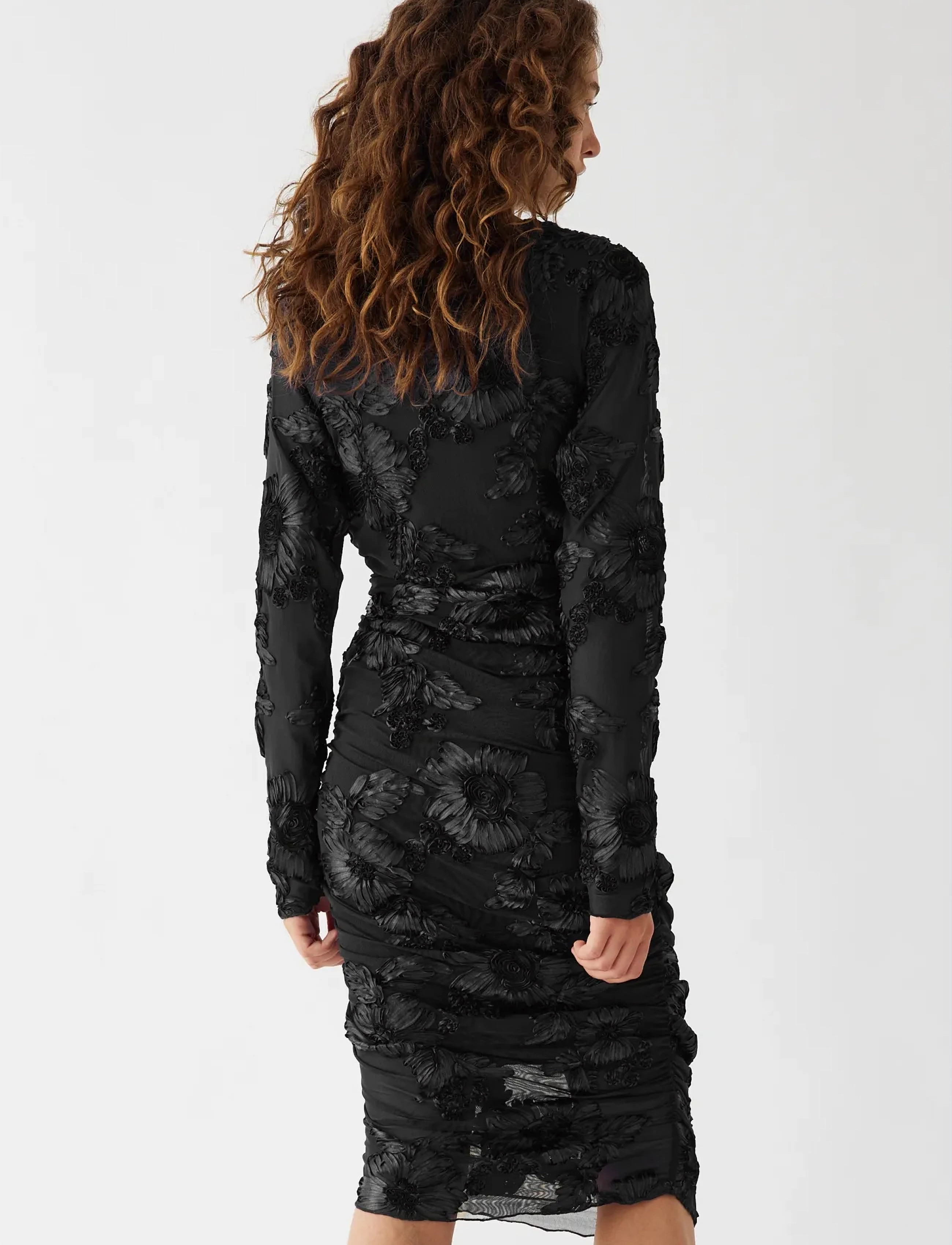 Noella - Lavinia L/S Dress - party dresses - black - 3