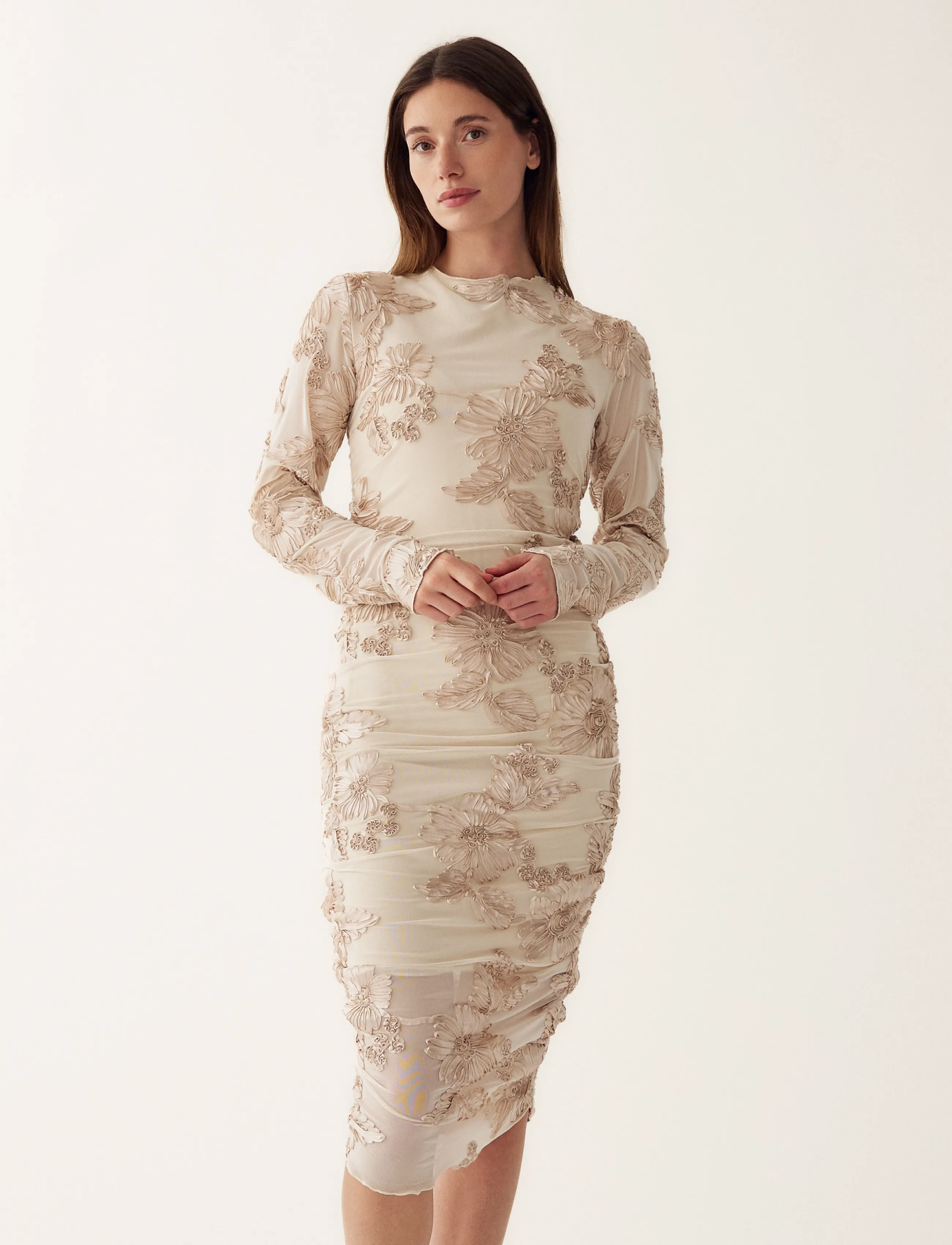 Noella - Lavinia L/S Dress - festtøj til outletpriser - ivory - 2