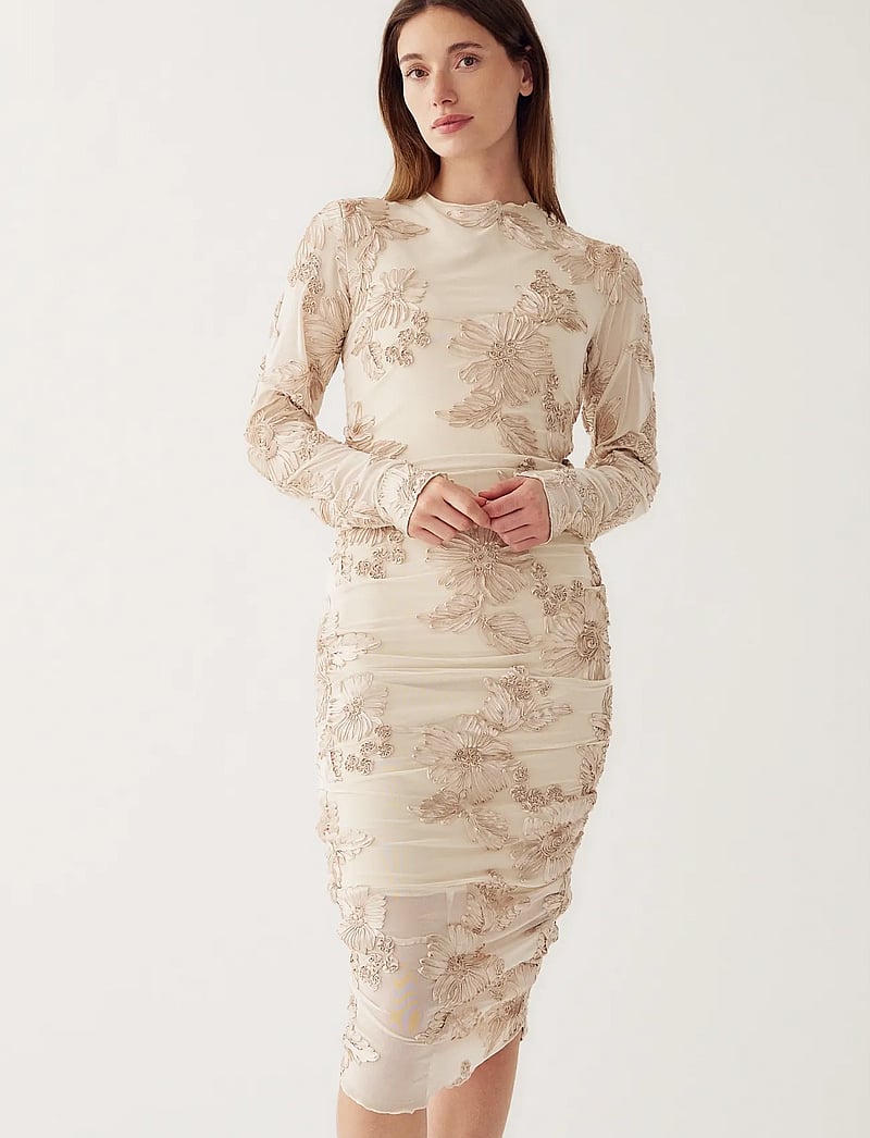 Noella - Lavinia L/S Dress - liibuvad kleidid - ivory - 3