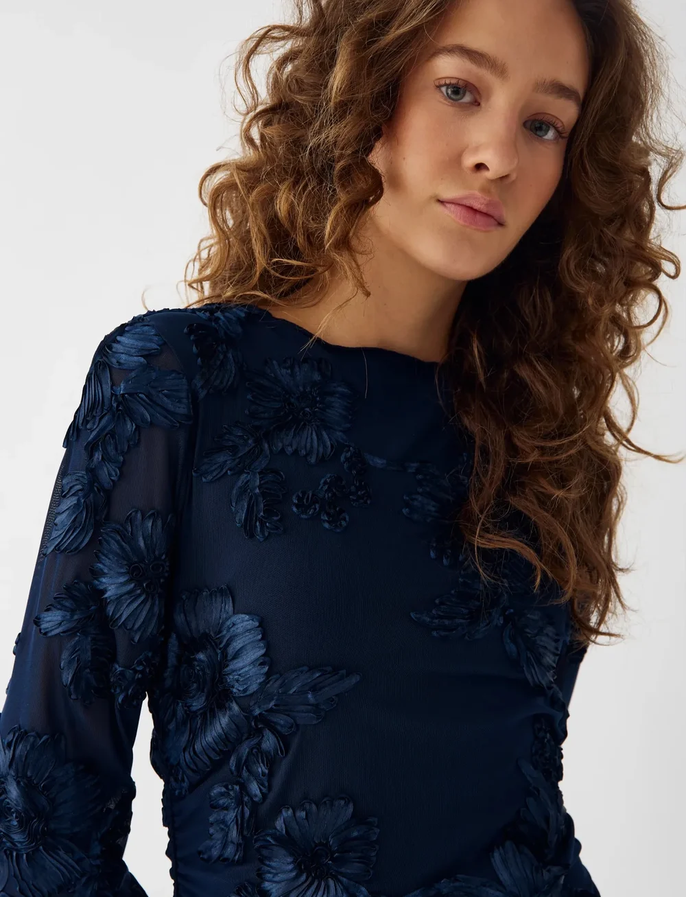 Noella - Lavinia L/S Dress - stramme kjoler - navy - 0