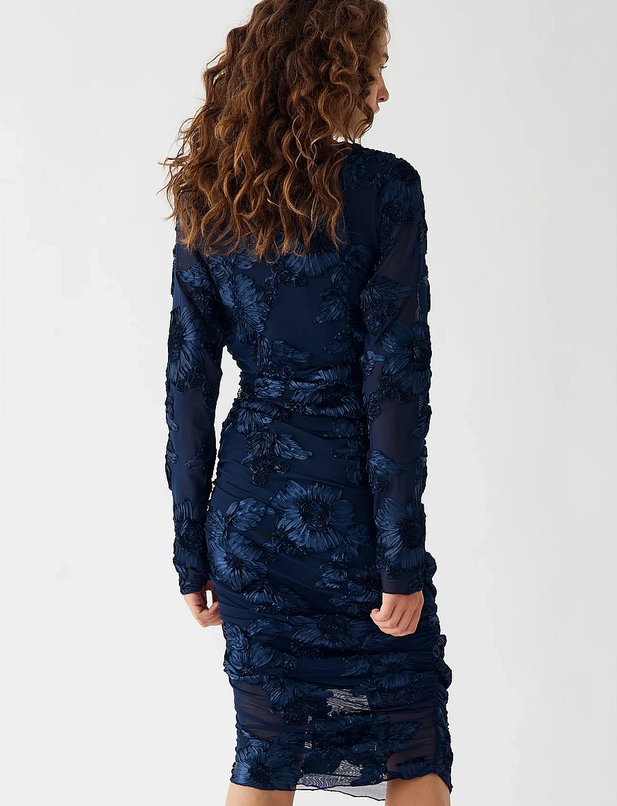Noella - Lavinia L/S Dress - pidulikud kleidid - navy - 4