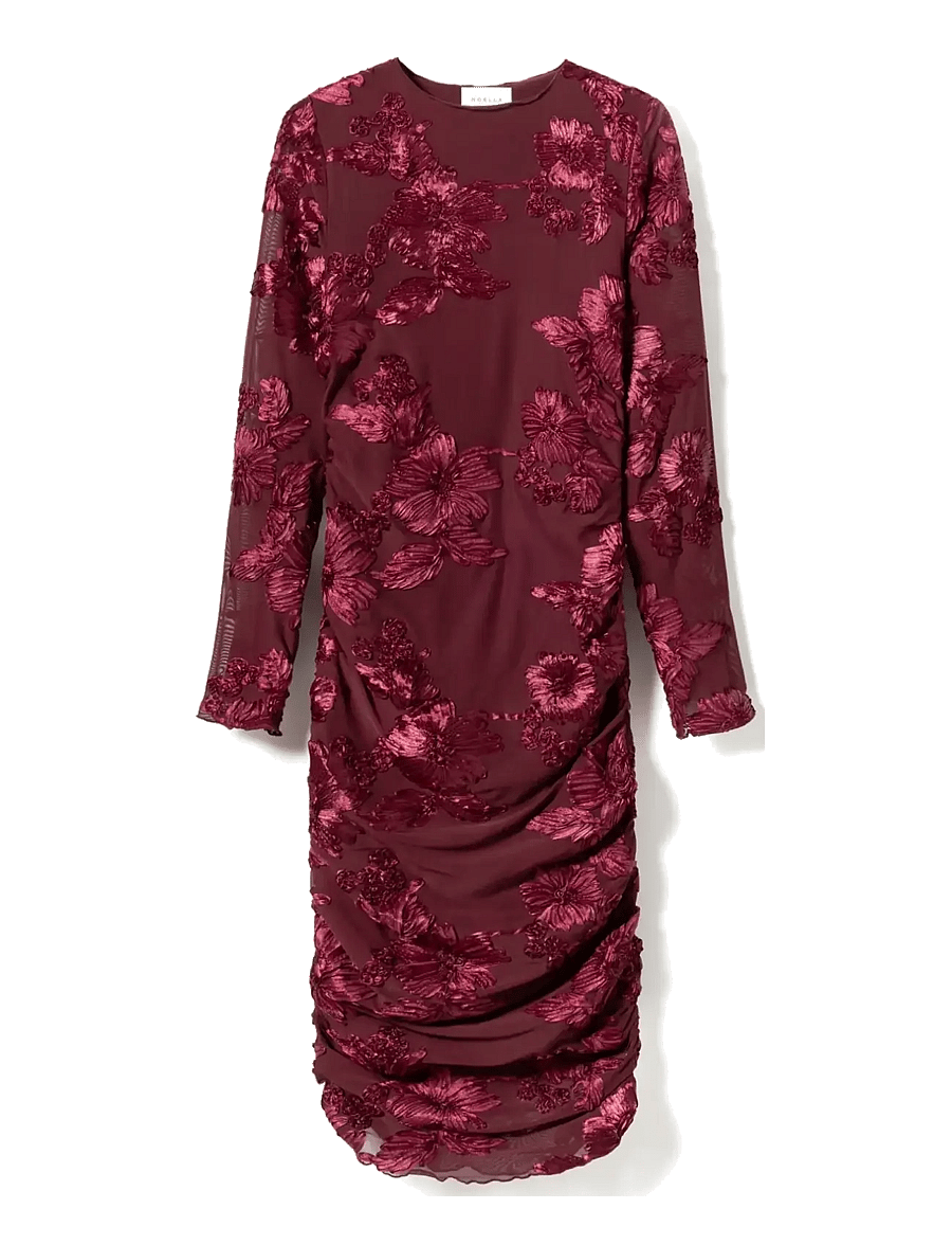 Noella - Lavinia L/S Dress - festkjoler - winetasting - 1
