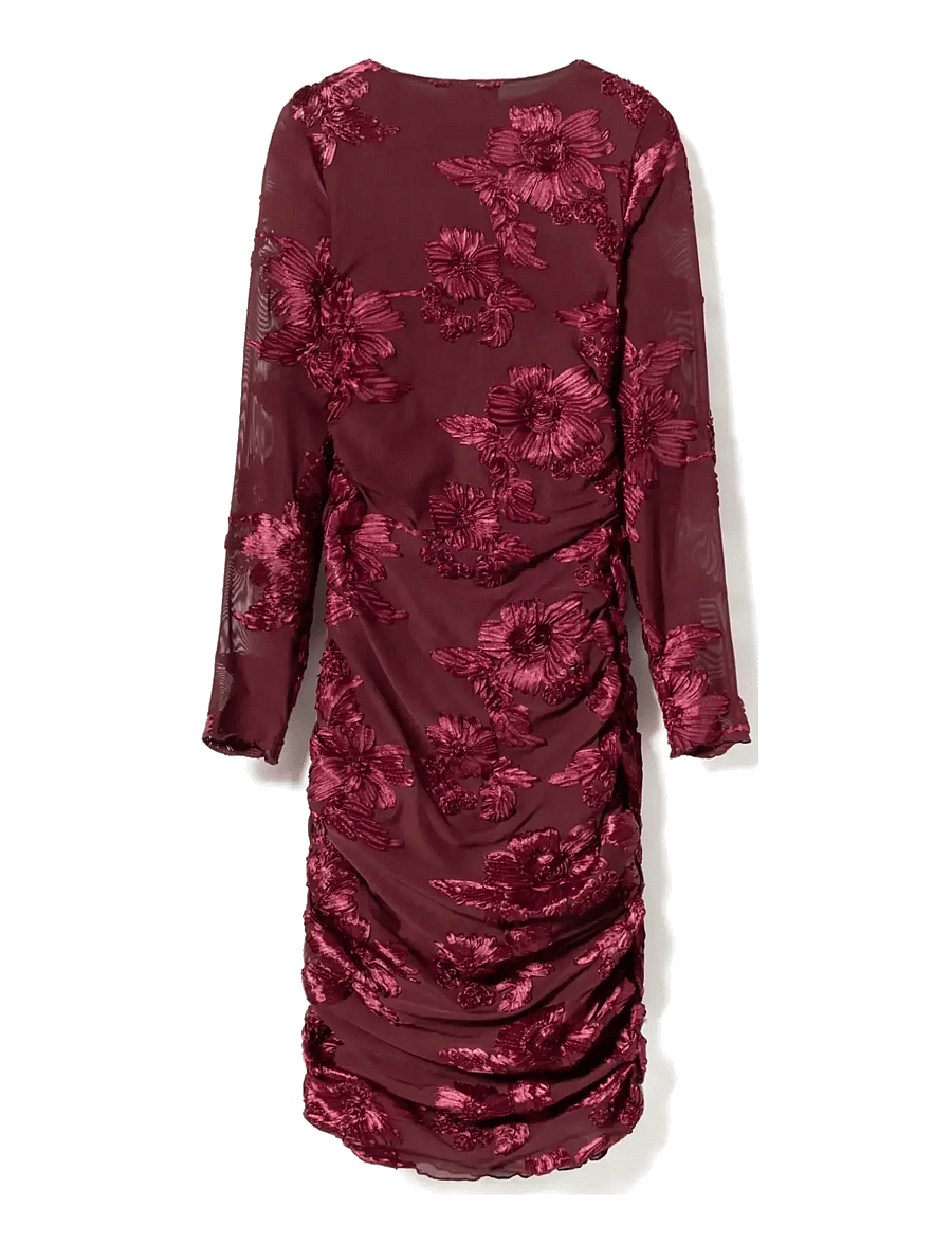 Noella - Lavinia L/S Dress - festkjoler - winetasting - 2
