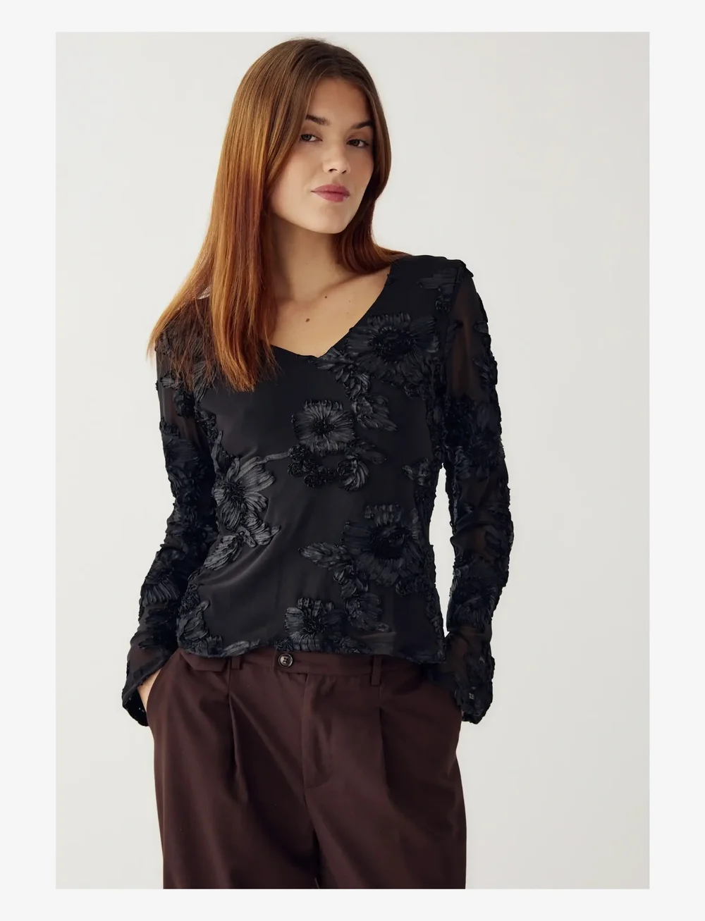 Noella - Lucille Top - langærmede bluser - black - 1
