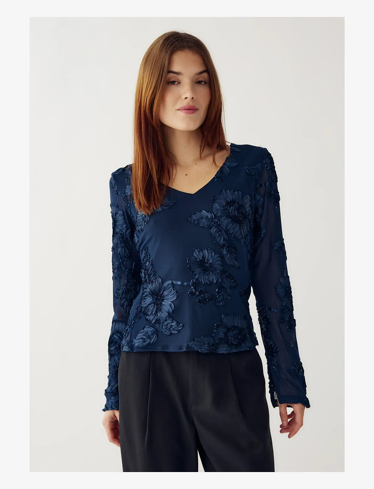 Noella - Lucille Top - langærmede bluser - navy - 1