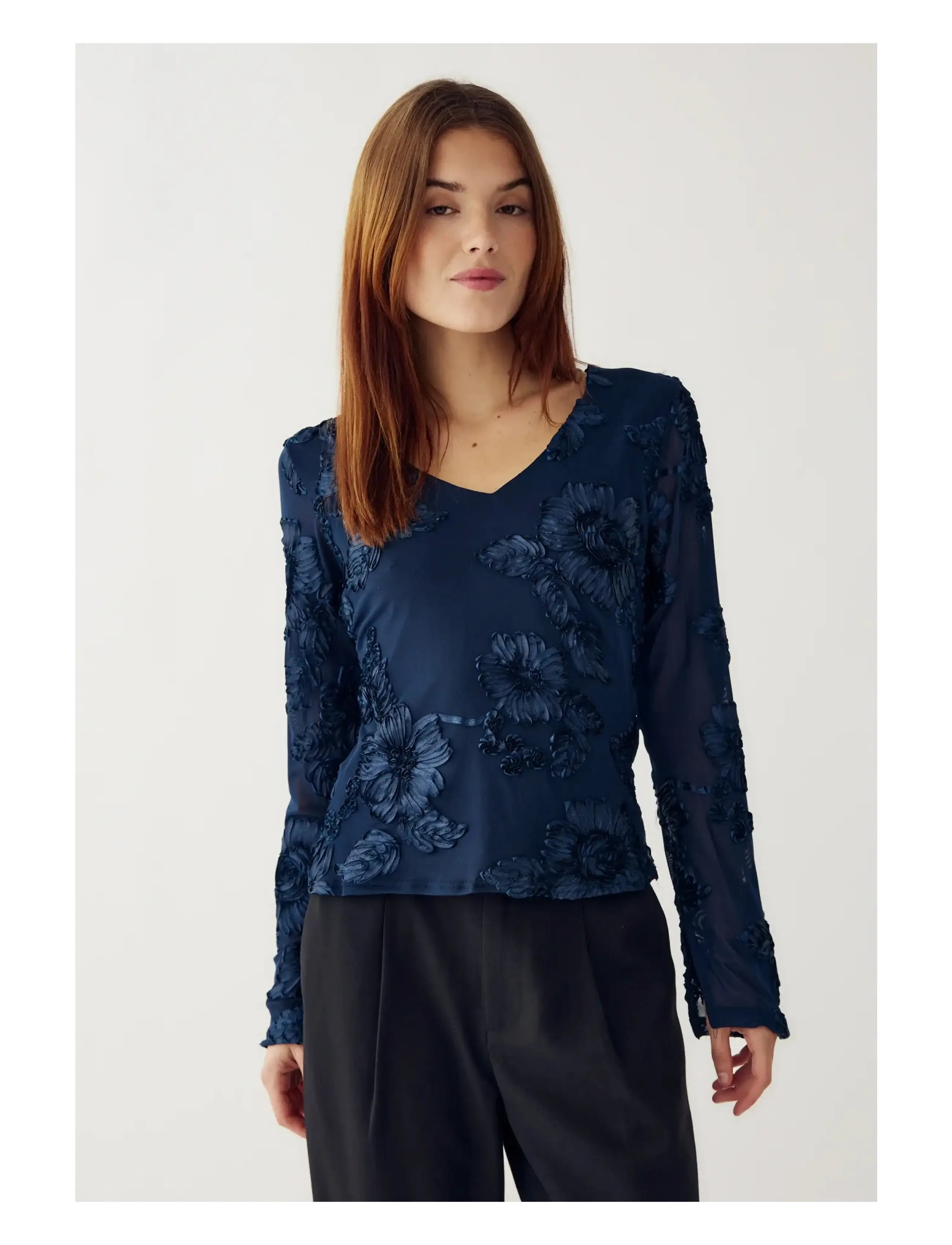 Noella Lucille Top - Riided - NAVY / navy