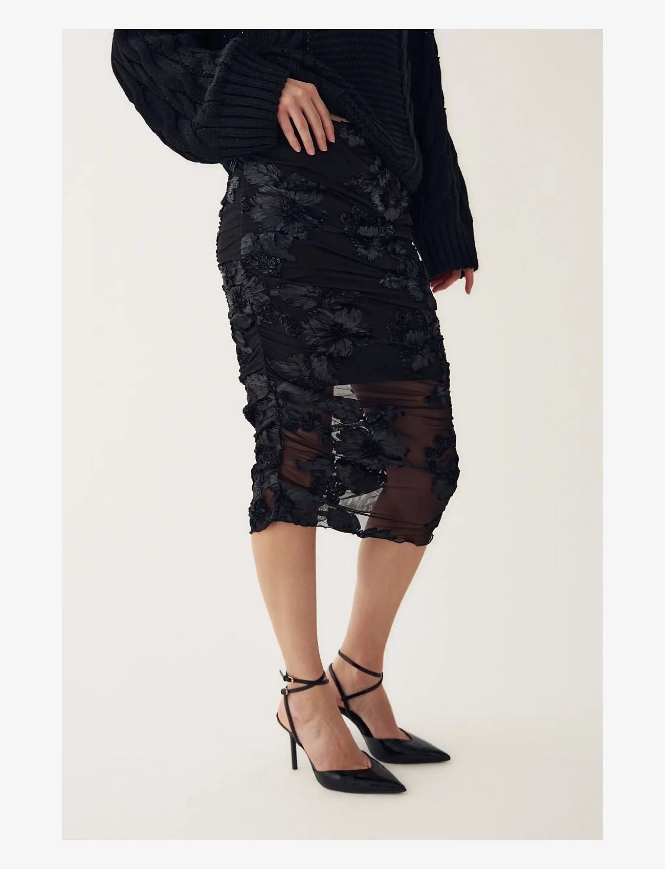 Noella - N-Maridel Skirt - midi kjolar - black - 1