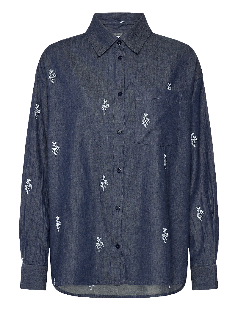 Noella - Lakelyn Shirt - denimskjorter - dark blue wash - 0