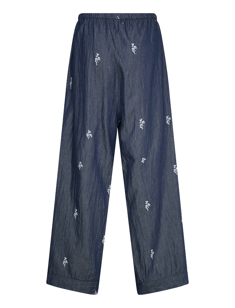 Noella - Samira Pants - hosen mit weitem bein - dark blue wash - 2