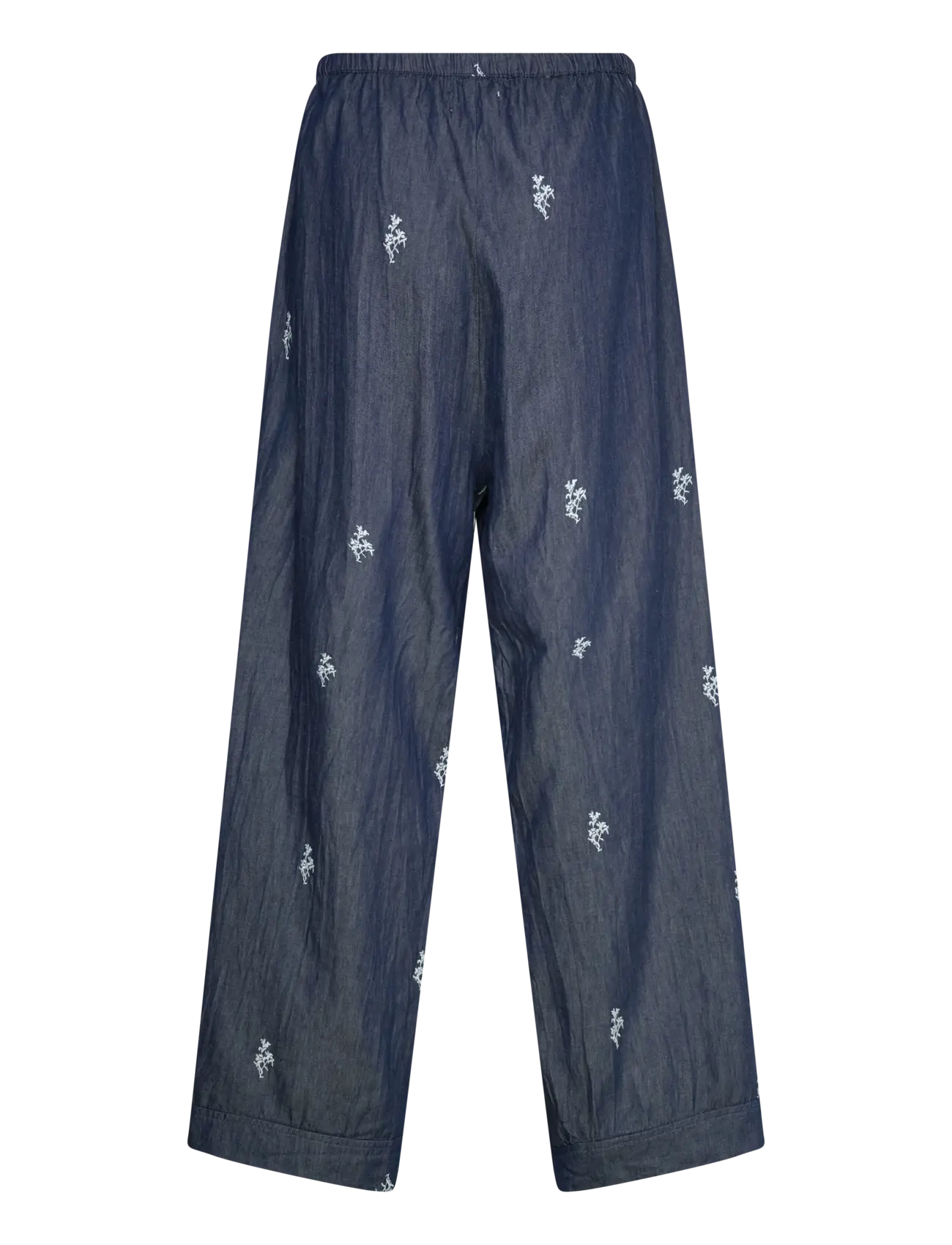 Noella - Samira Pants - bukser med brede ben - dark blue wash - 2