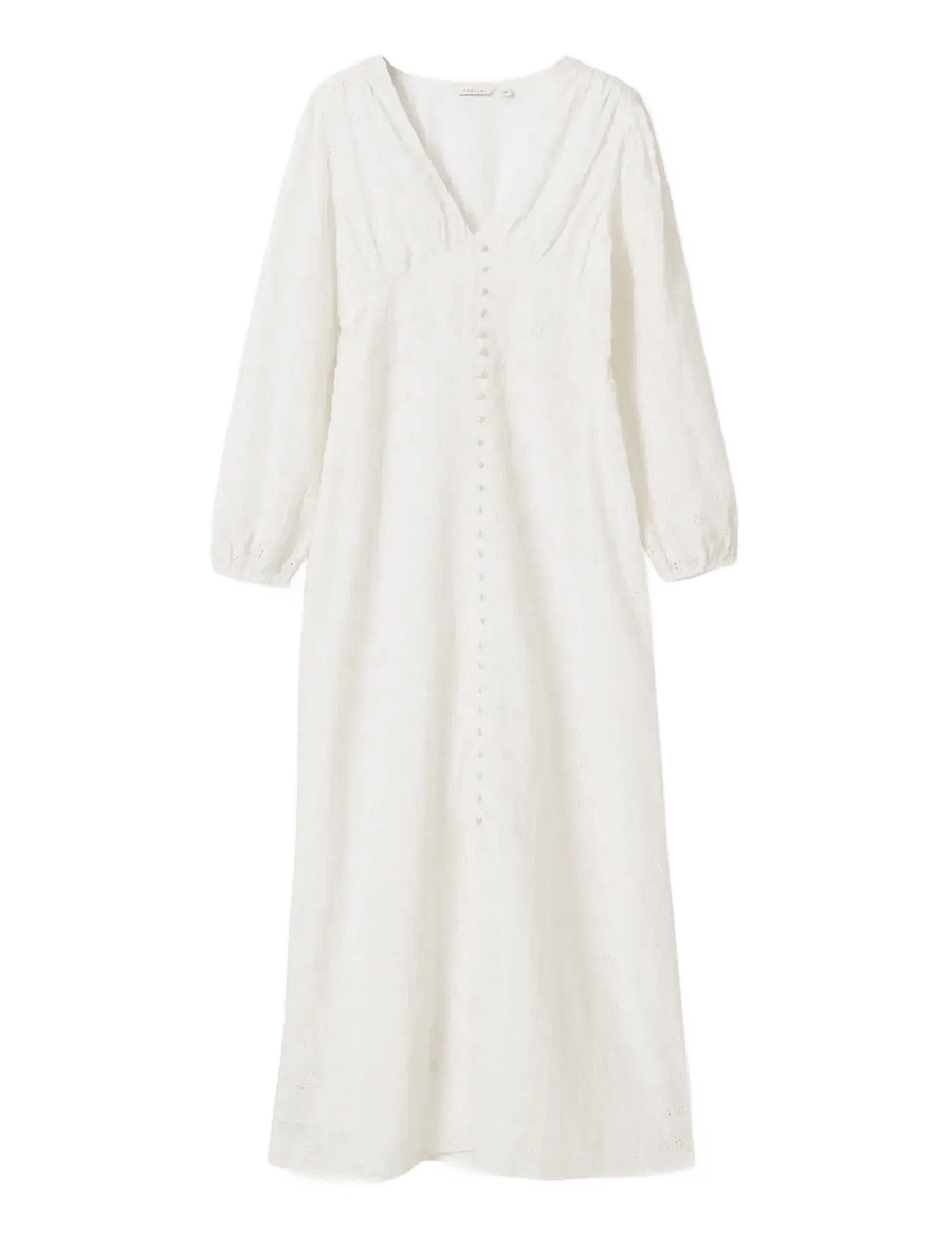 Noella - N-Lilith Maxi Dress - suvekleidid - white - 0