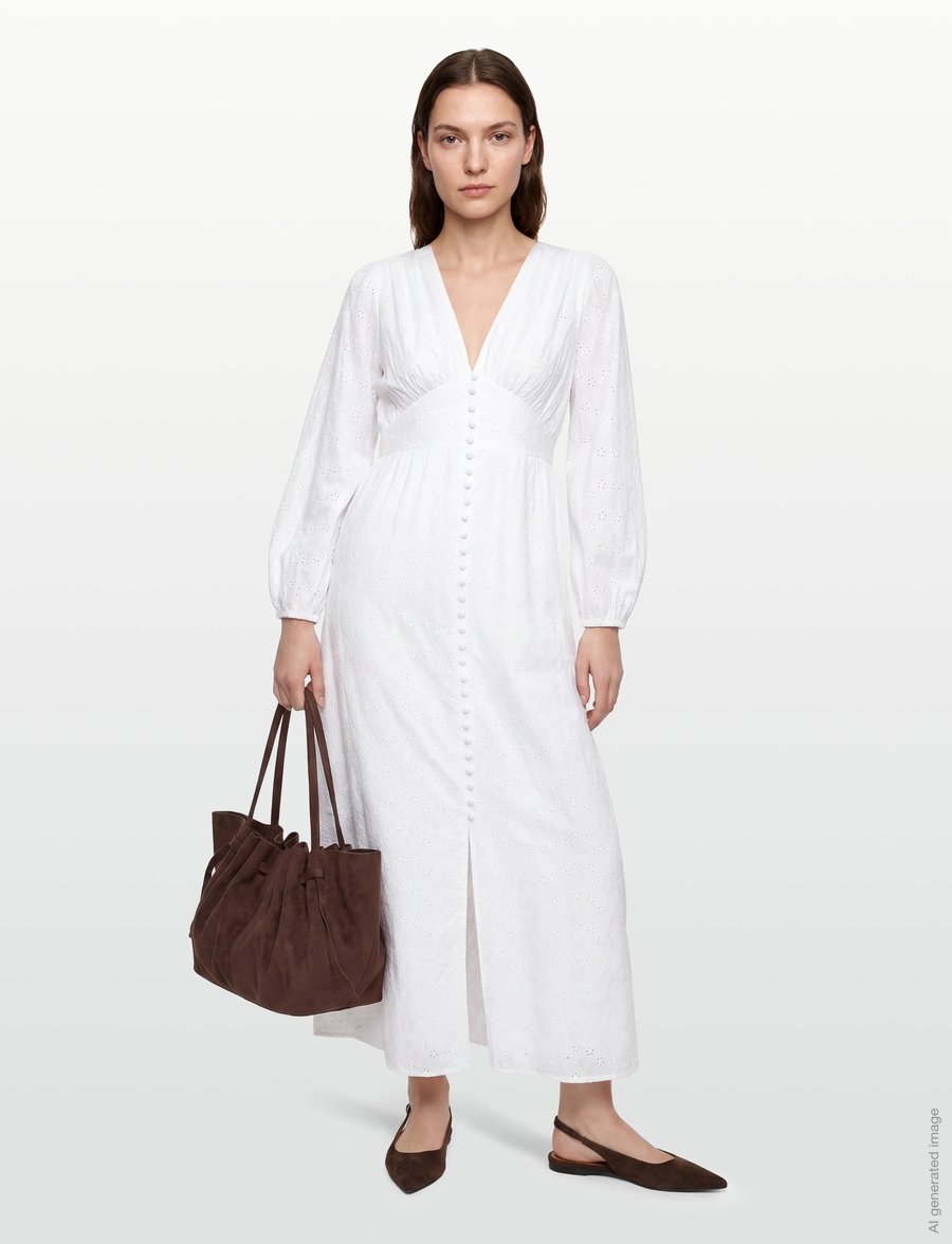 Noella - N-Lilith Maxi Dress - sommerkleider - white - 0