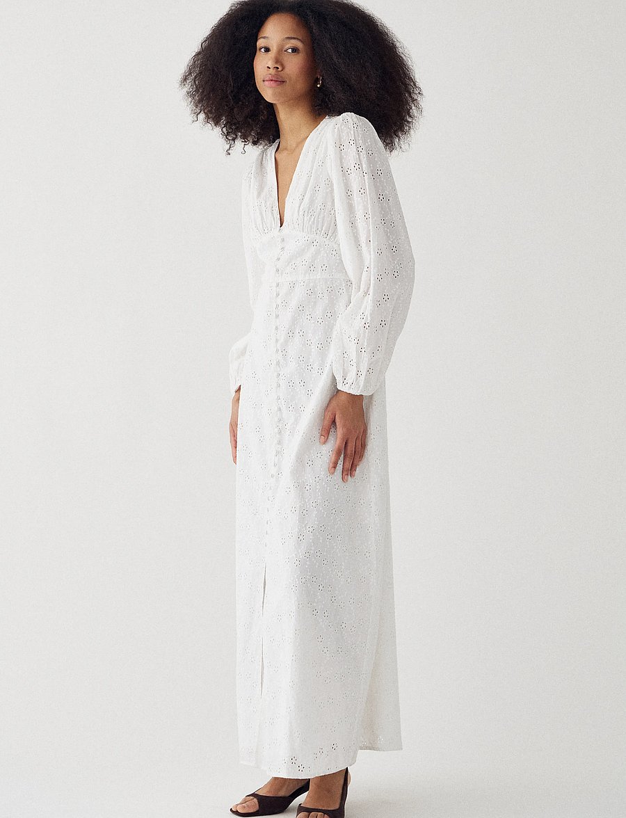 Noella - N-Lilith Maxi Dress - sommerkleider - white - 4
