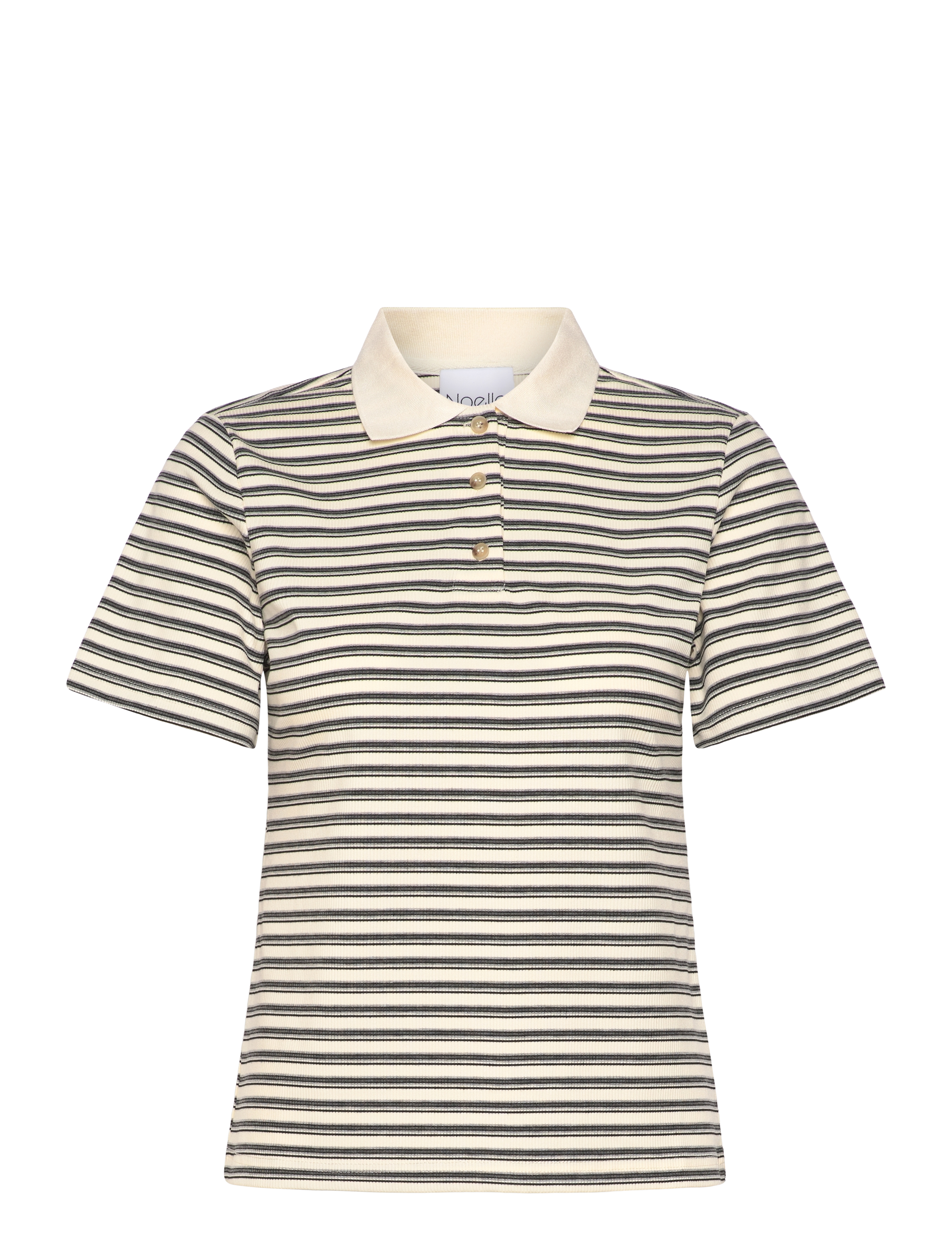 Noella Leyna Polo Top - Kollektsioonid - SUGAR GREY STRIPE / grey