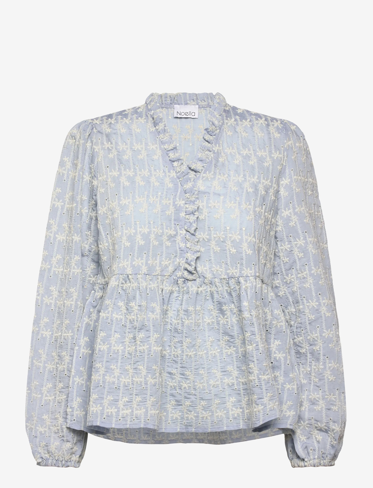 Noella - Matti Blouse - langärmlige blusen - air blue - 0
