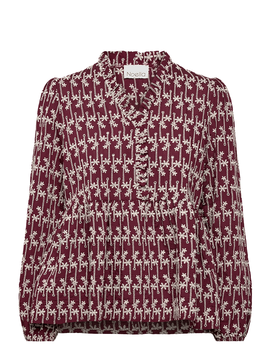 Noella - Matti Blouse - langærmede bluser - dusty mahogany - 1