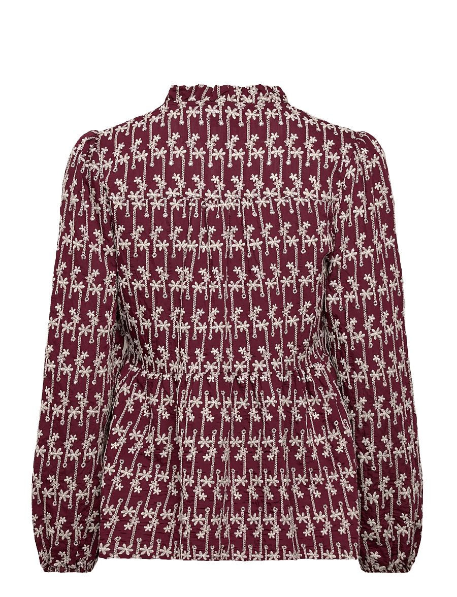 Noella - Matti Blouse - langærmede bluser - dusty mahogany - 2