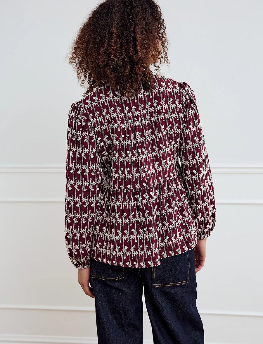 Noella - Matti Blouse - langærmede bluser - dusty mahogany - 3
