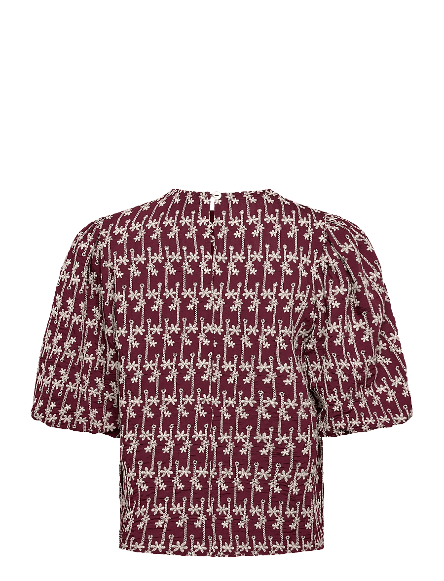 Noella - Shelly Blouse - stutterma blússur - dusty mahogany - 2