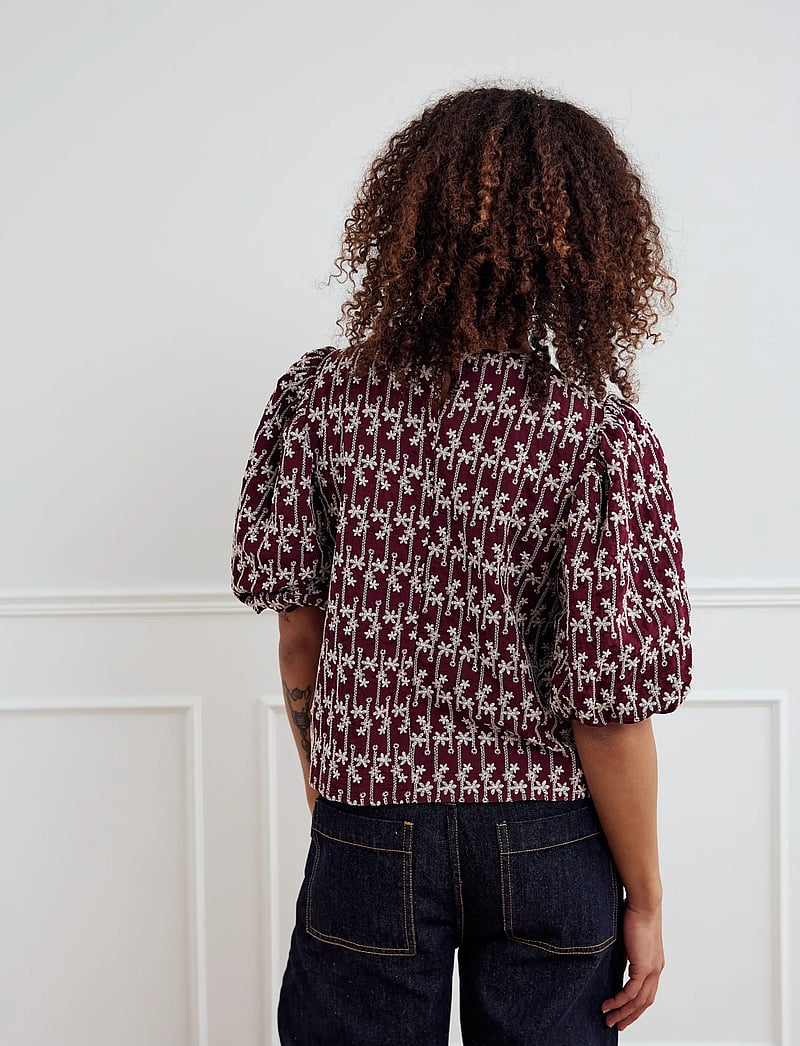 Noella - Shelly Blouse - kortärmade blusar - dusty mahogany - 3