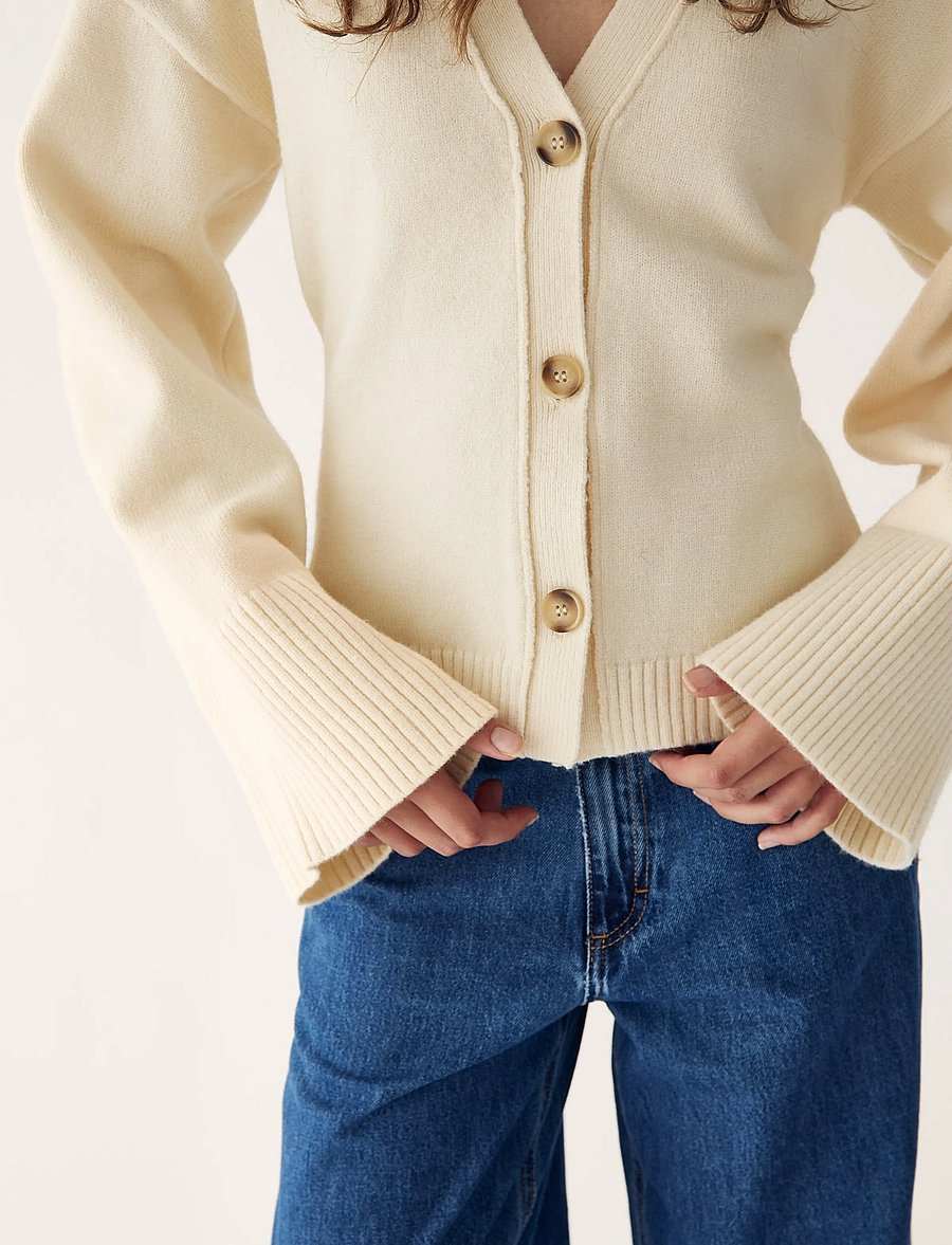 Noella - Lenyx Knit Cardigan - cardigans - ivory - 0