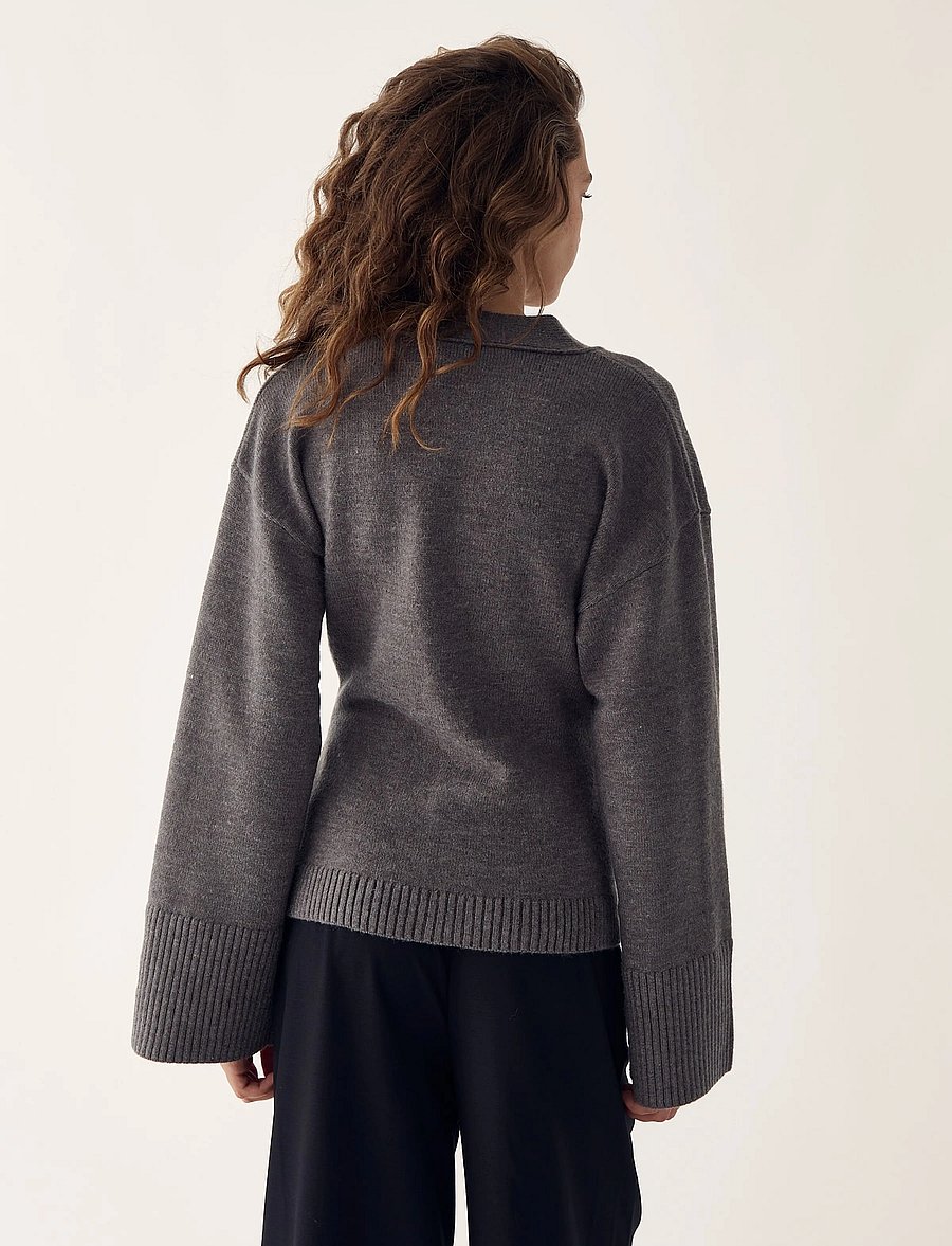 Noella - Lenyx Knit Cardigan - strickjacken - medium grey mel. - 5