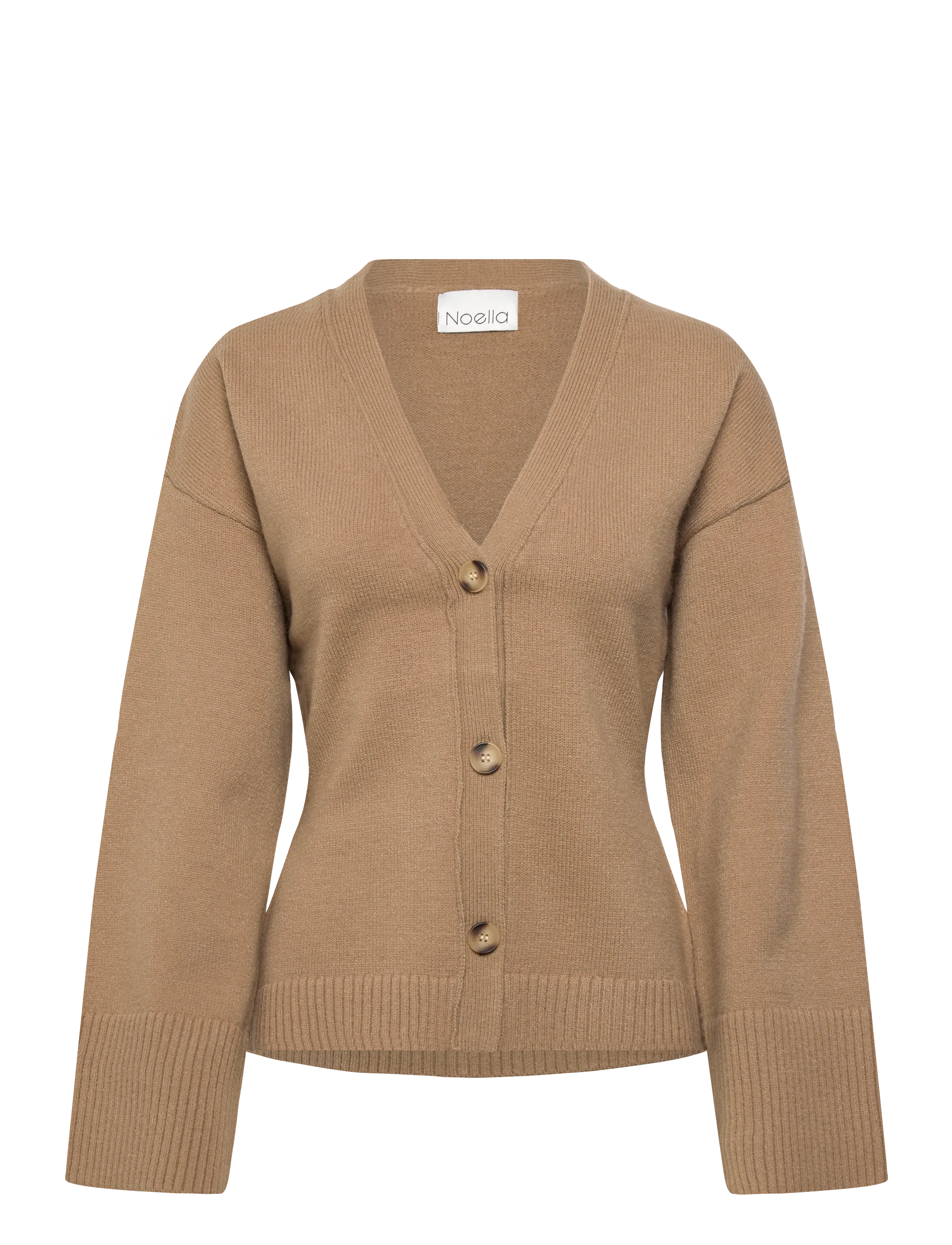 Noella Lenyx Knit Cardigan - Strickmode - TIMBER BROWN MELANGE / beige