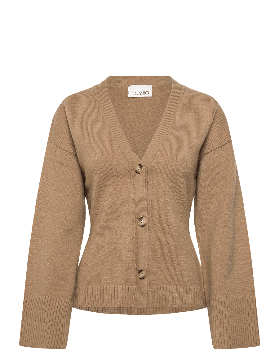 Noella - Lenyx Knit Cardigan - strickjacken - timber brown melange - 1