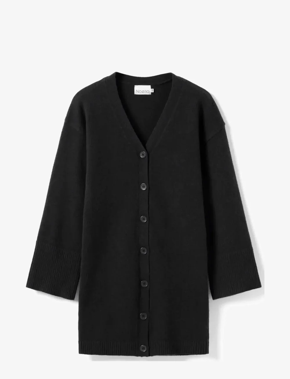 Noella - Lenyxanna Knit Dress - stickade klänningar - black - 0