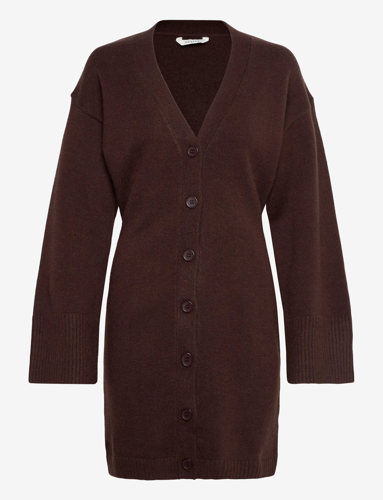 Noella - Lenyxanna Knit Dress - kootud kleidid - chocolate - 1