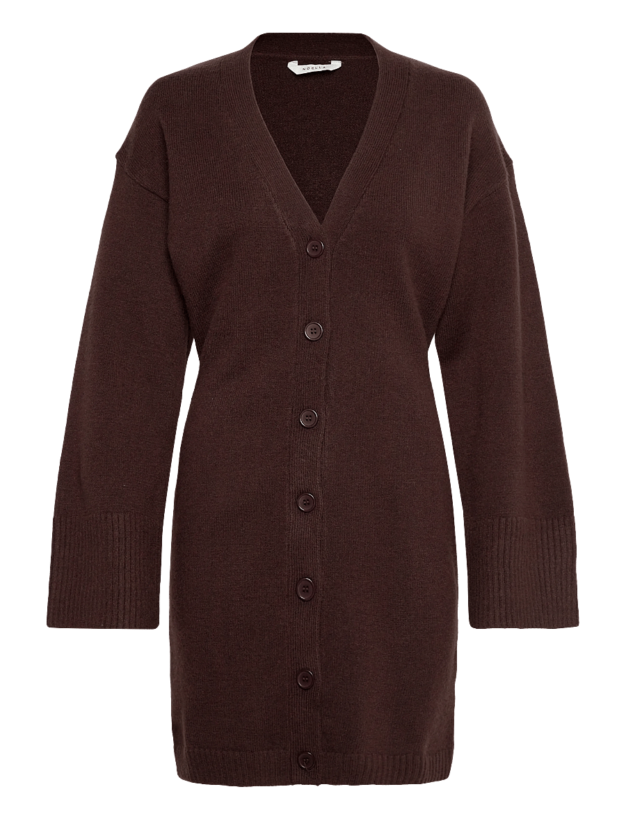 Noella - Lenyxanna Knit Dress - kootud kleidid - chocolate - 1
