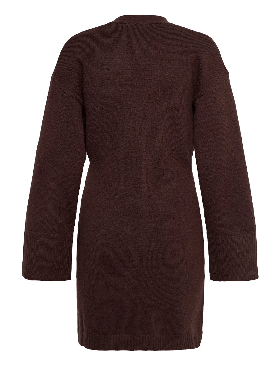 Noella - Lenyxanna Knit Dress - kootud kleidid - chocolate - 2