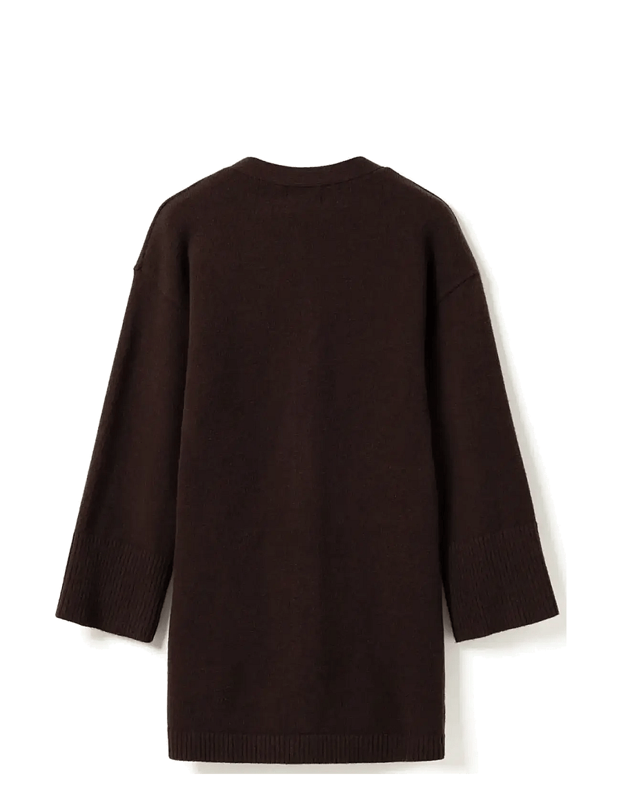 Noella - Lenyxanna Knit Dress - kootud kleidid - chocolate - 3