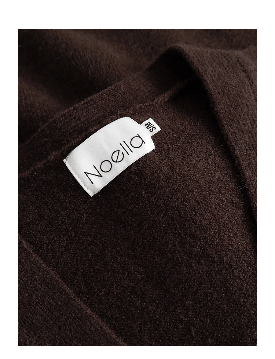 Noella - Lenyxanna Knit Dress - kootud kleidid - chocolate - 4