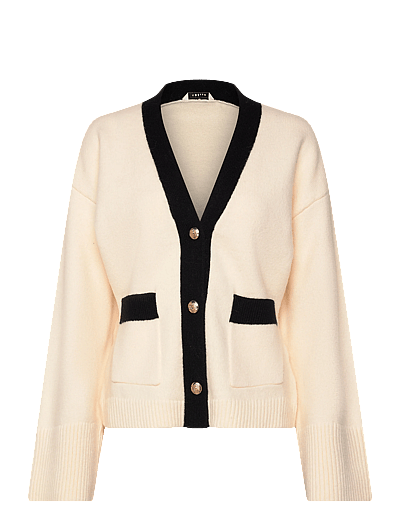 Noella N-Lenyxette Knit Cardigan - Cardigans - WHITE / cream