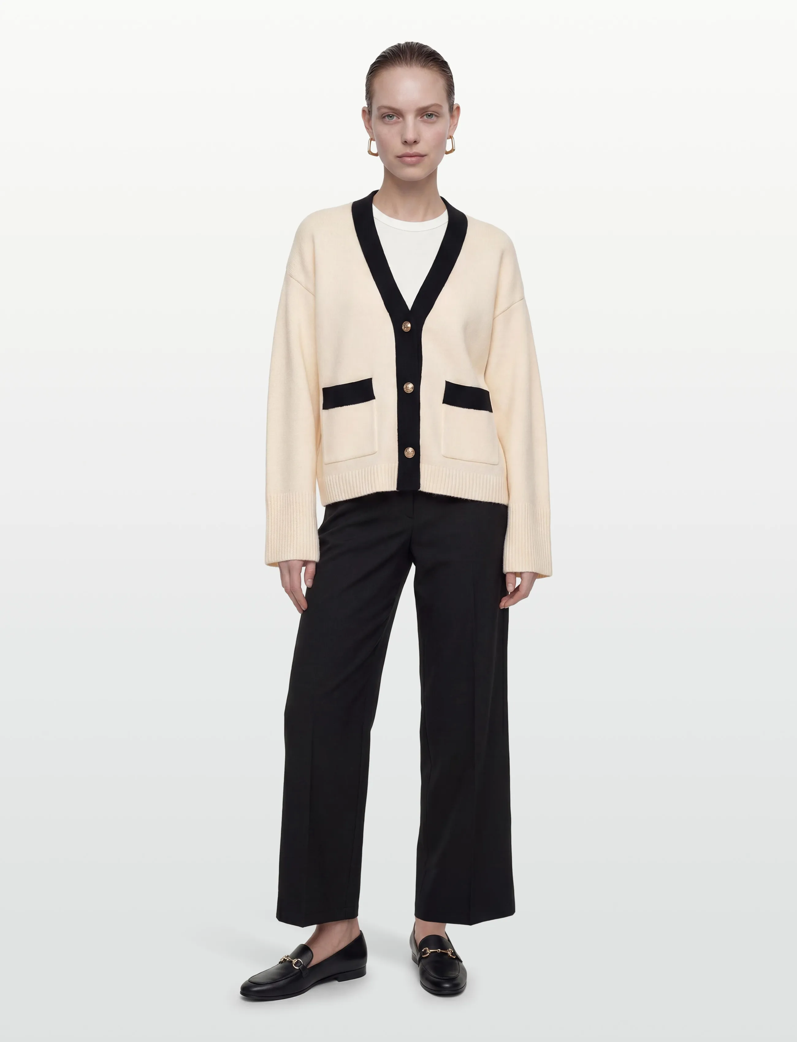 Noella N-Lenyxette Knit Cardigan, S, Knitwear, Creme - Cardigans, Frauen