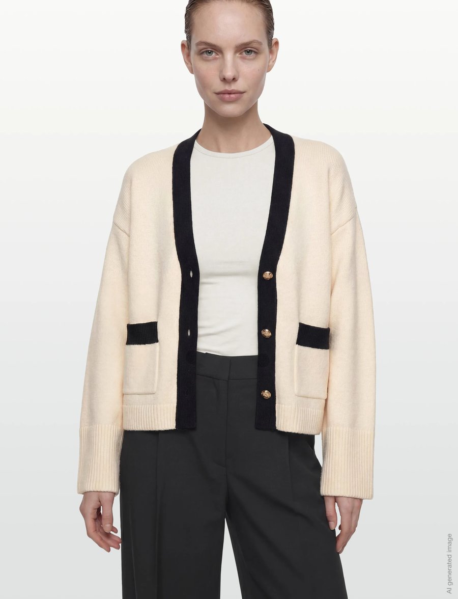 Noella - N-Lenyxette Knit Cardigan - strickjacken - white - 3